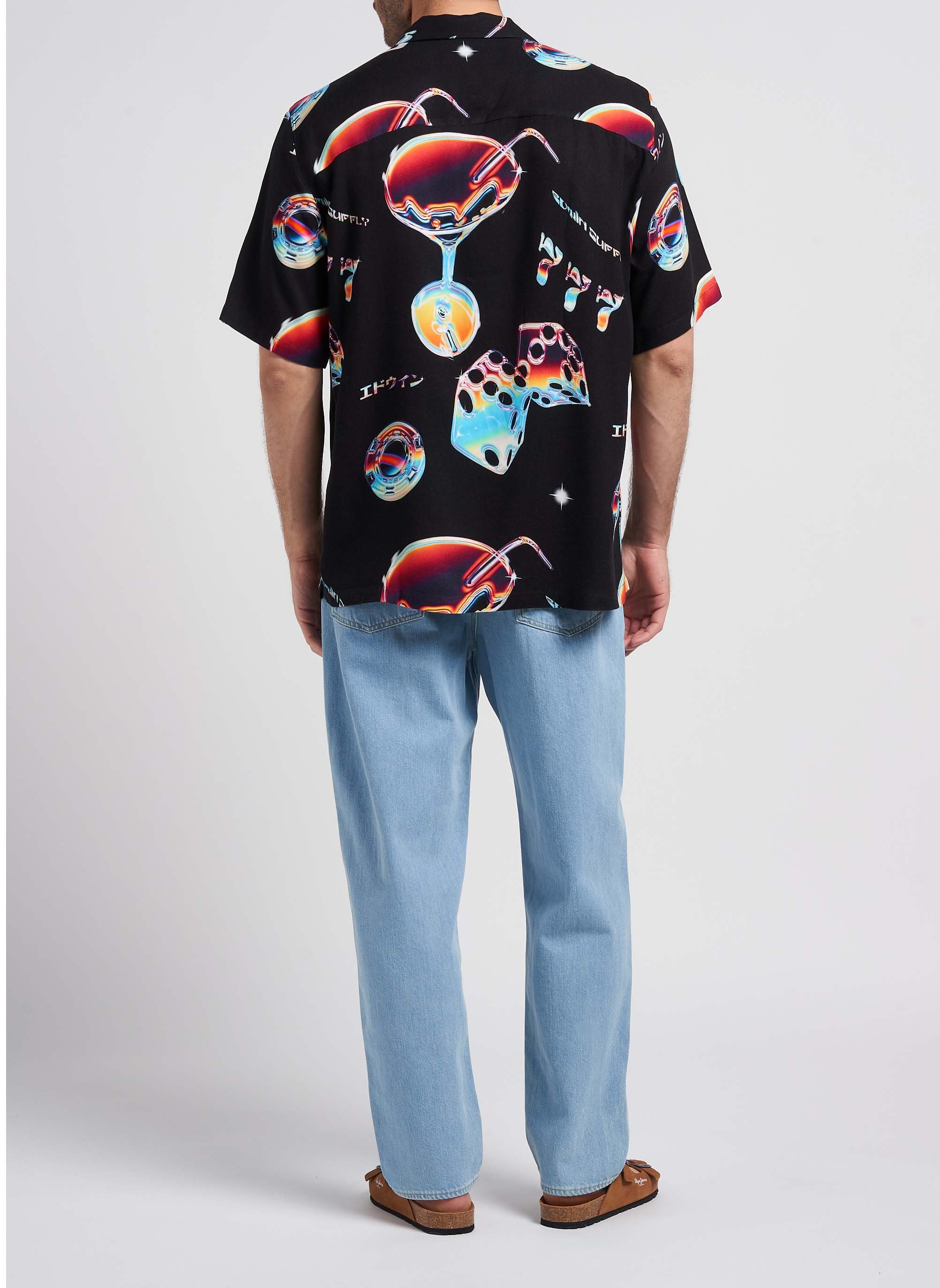 Chemise col cubain imprimée EDWIN Multicolore