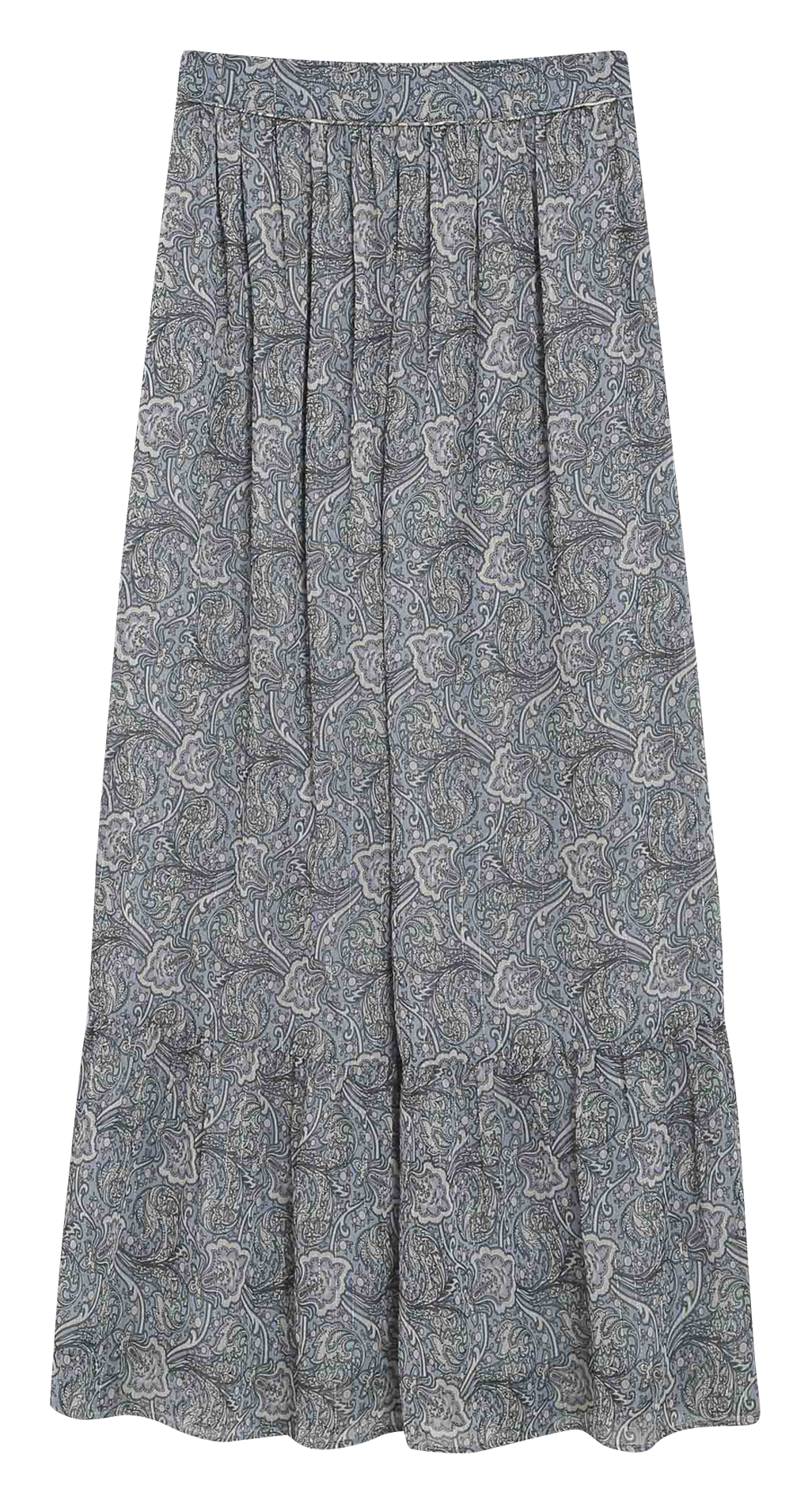 Jupe longue évasée à imprimé GRACE ET MILA Bleu