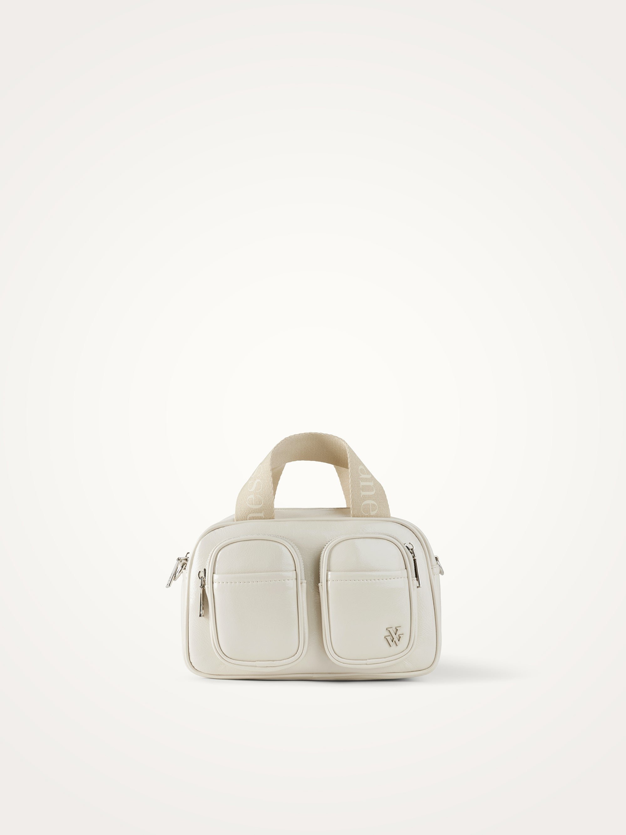 Mini bowling bag with shoulder strap VANESSA WU Beige