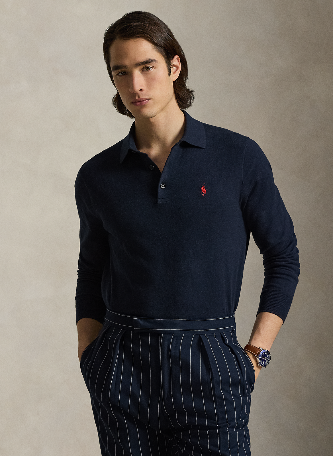 Straight cotton polo shirt POLO RALPH LAUREN Blue