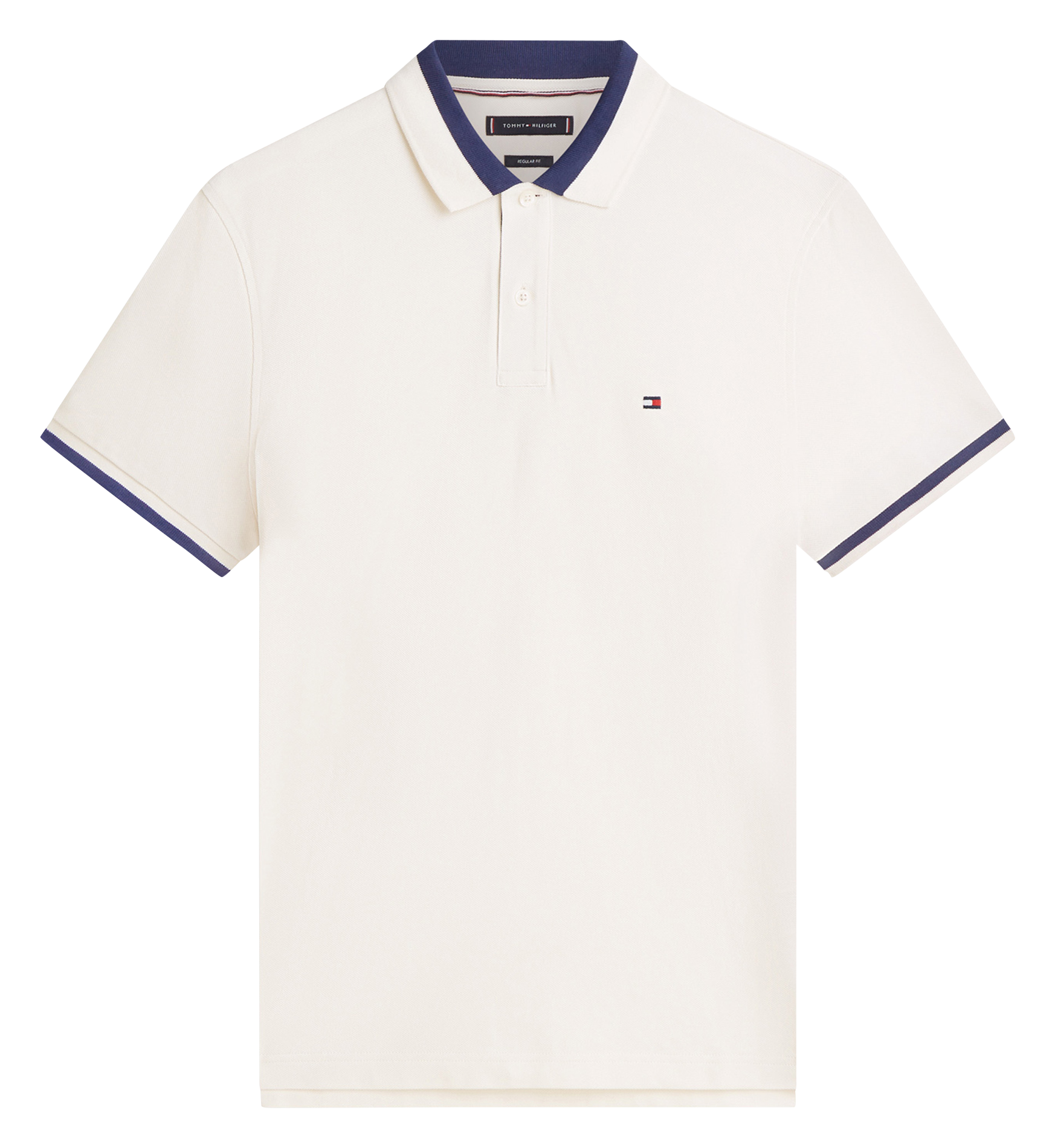 Polo droit en coton bio mélangé TOMMY HILFIGER Yellow