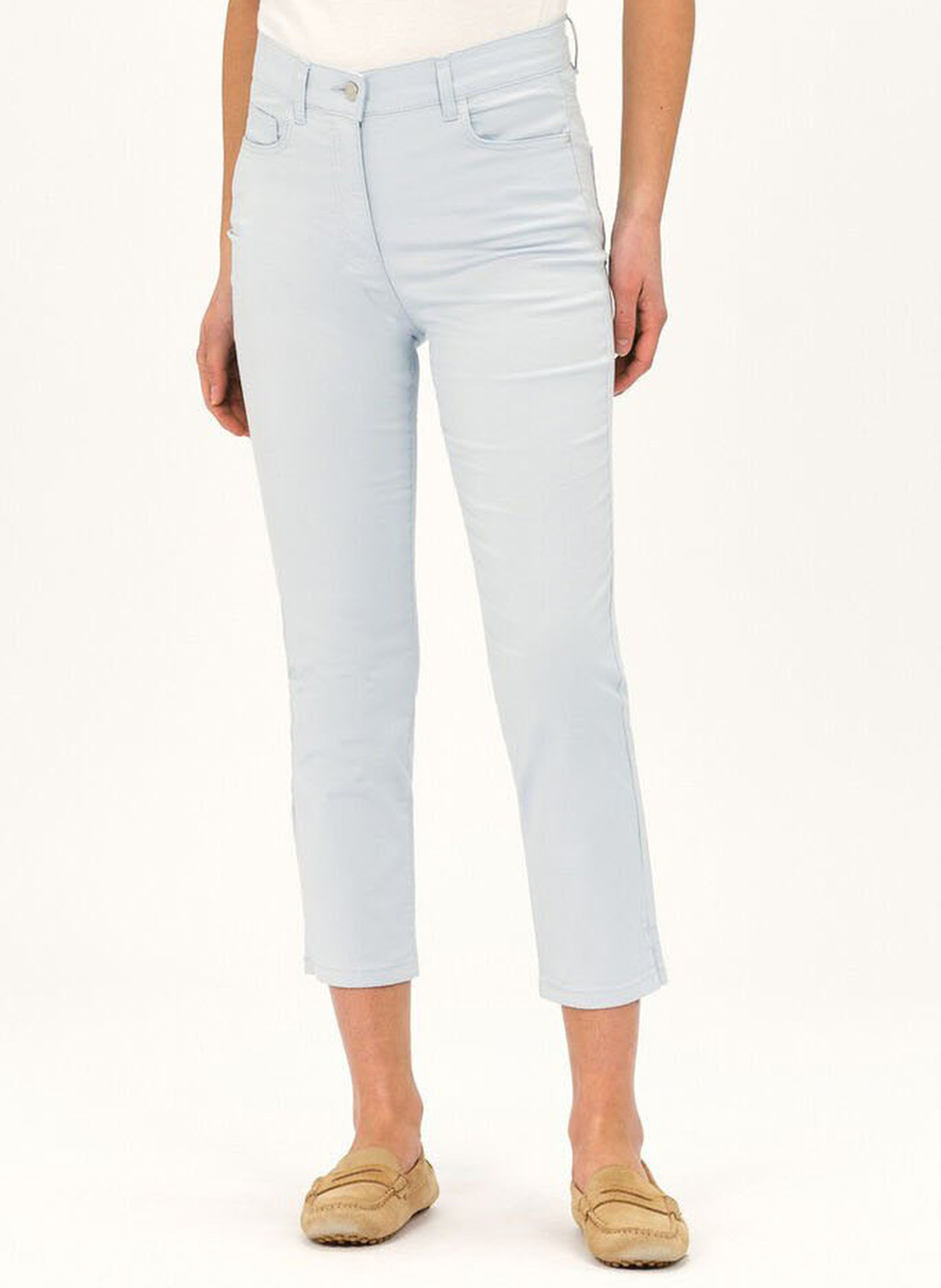Capribroek | katoenblend CAROLL Blauw