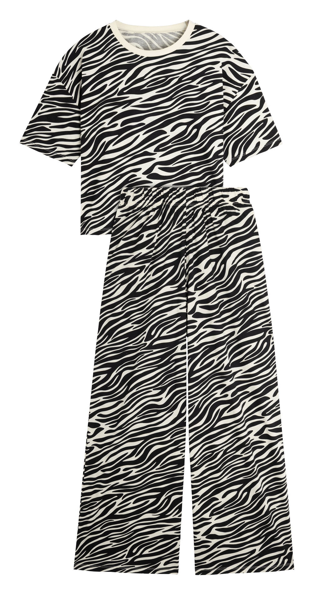 Pyjama long imprimé en coton bio WE ARE JOLIES Noir