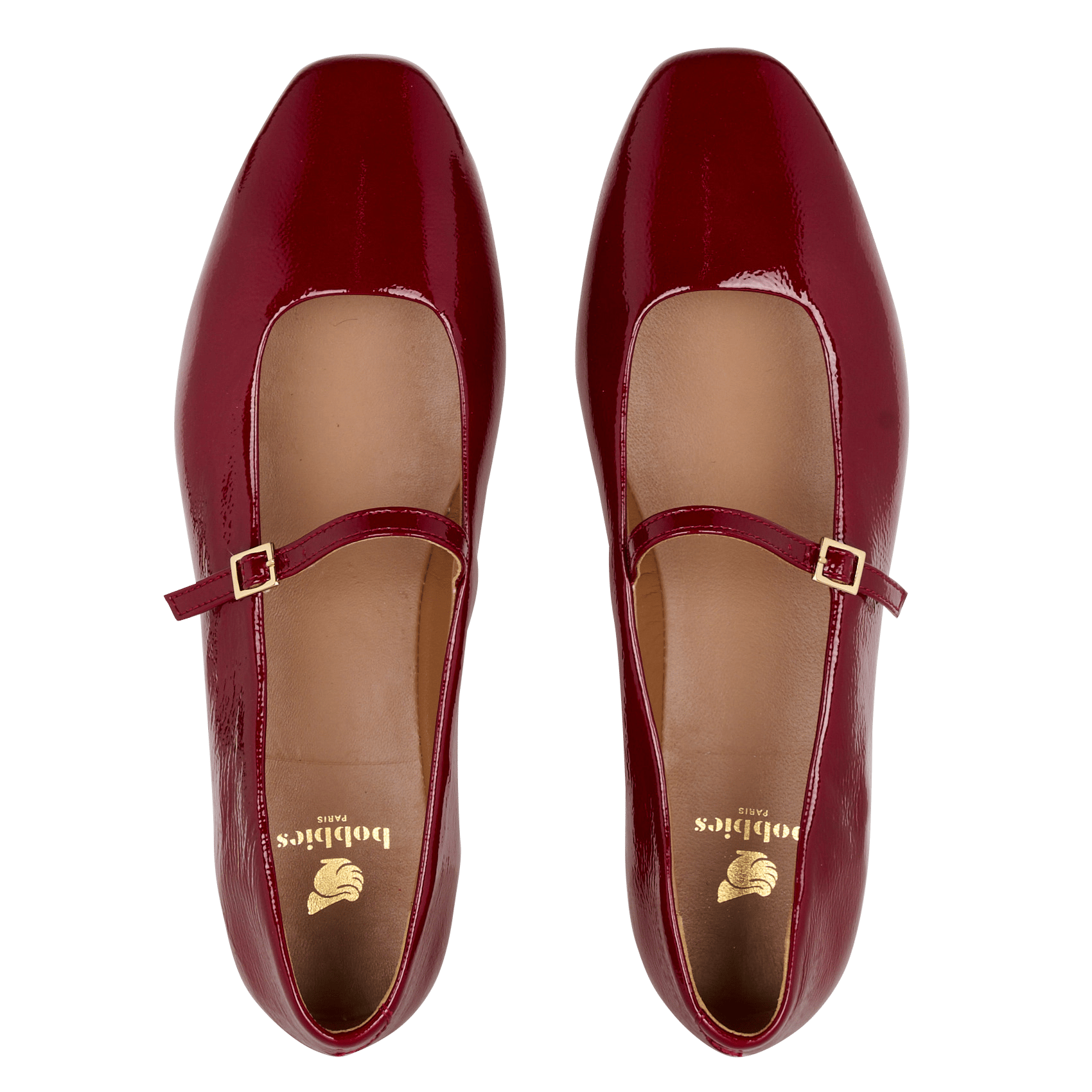 Ballerines en cuir BOBBIES Rouge