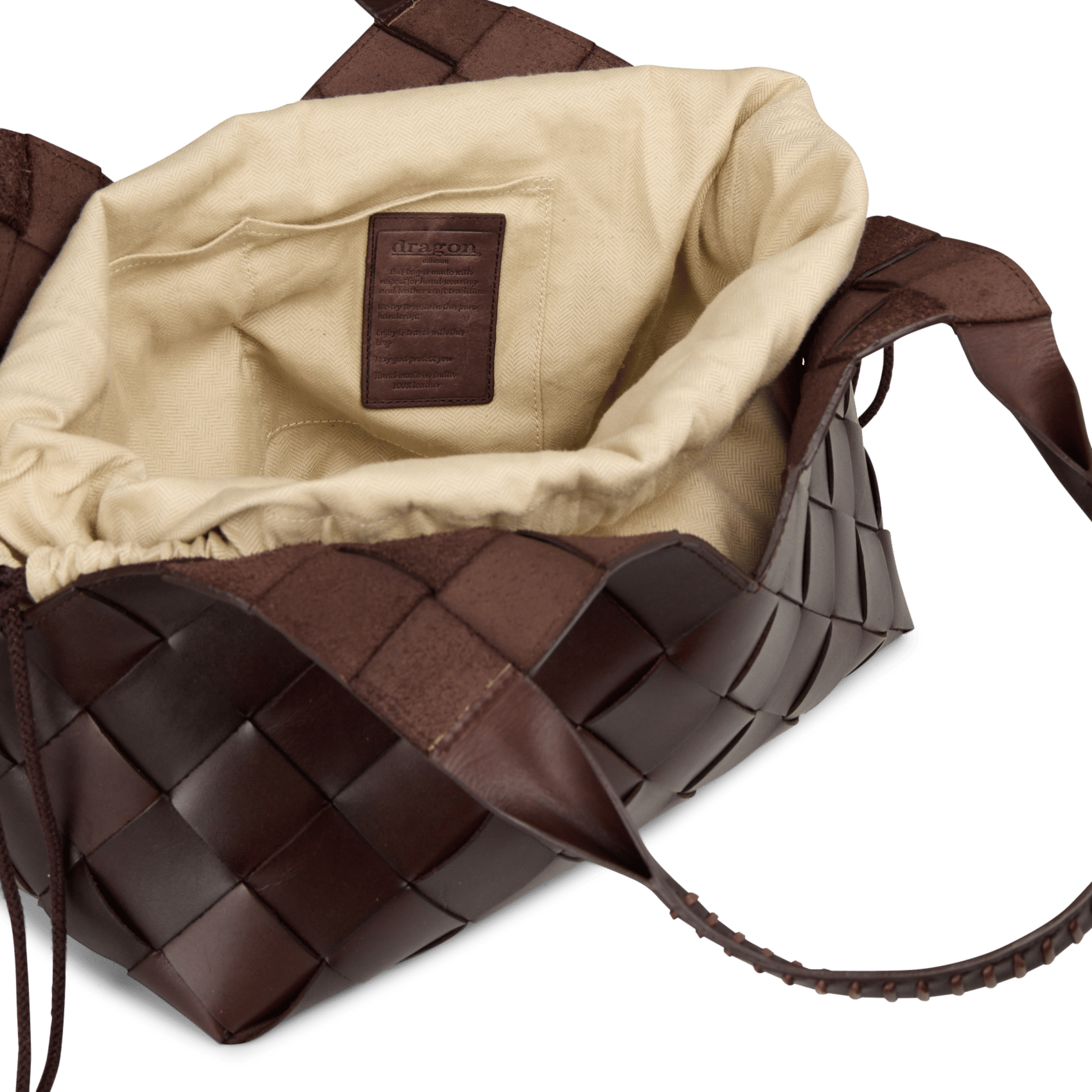 A-line leather skirt Brown