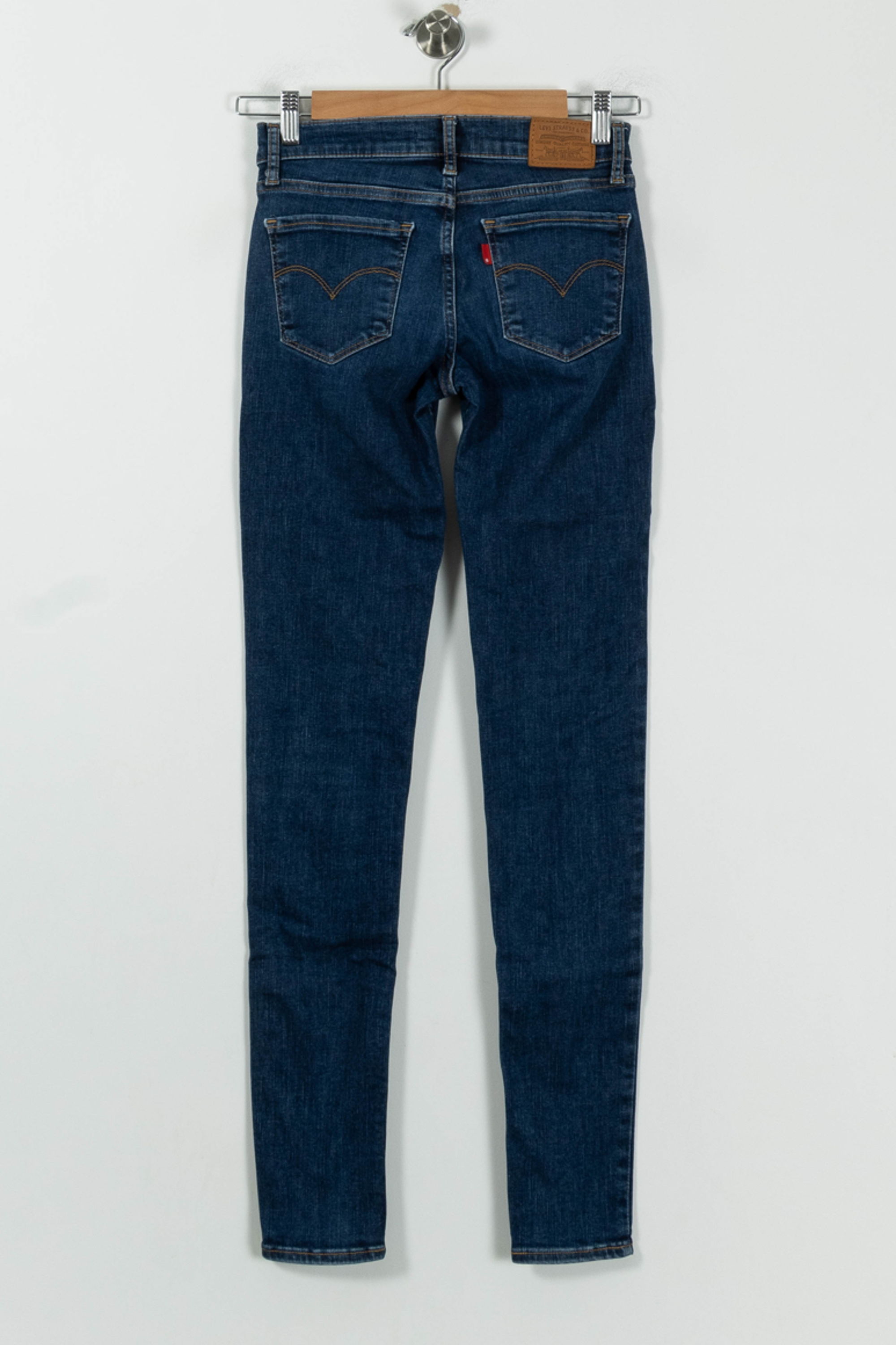 Cropped slim jeans with studs LEVI'S - Seconde main Blue