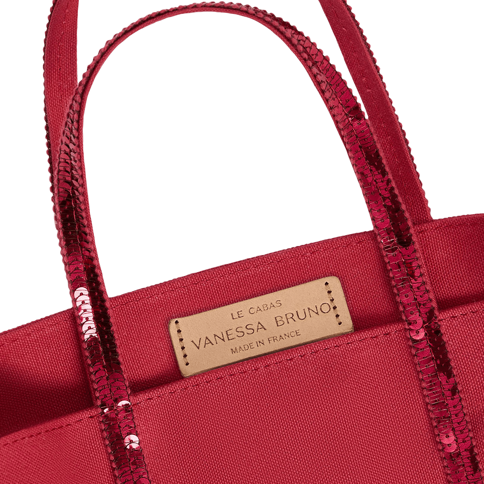 Mini-Shopper aus Baumwolle mit Pailletten VANESSA BRUNO Rosa