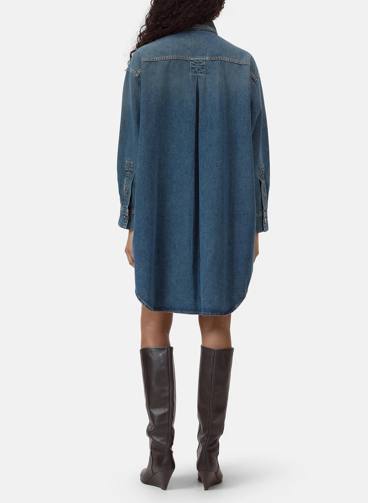 Robe courte col classique en coton CLOSED Bleu