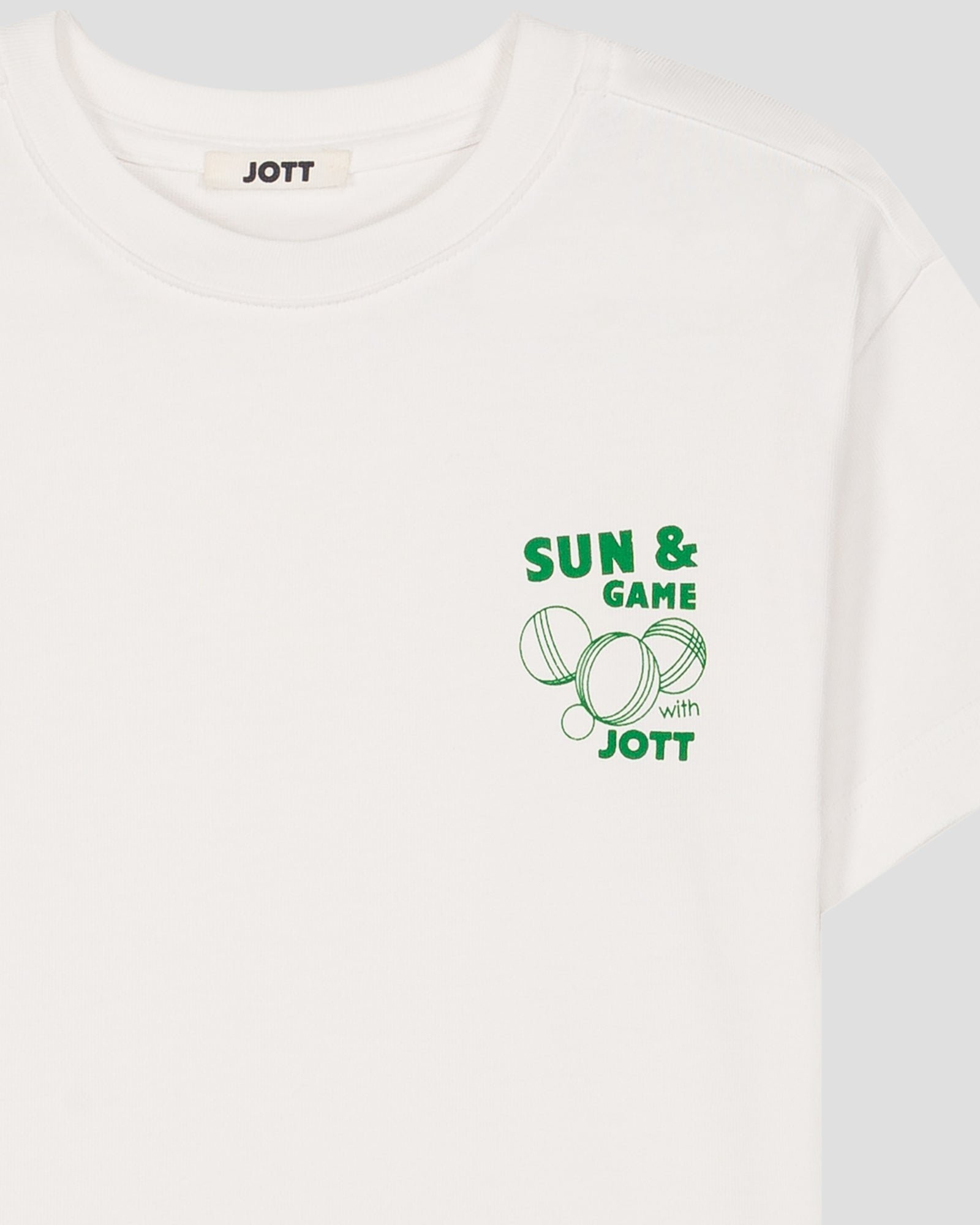 T-shirt enfant col rond imprimé mattia JOTT Blanc