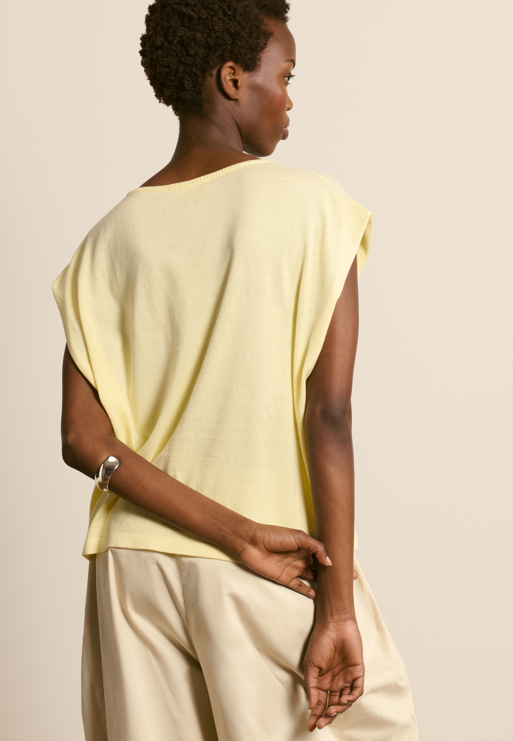 T-shirt en coton biologique MAISON MONTAGUT Jaune