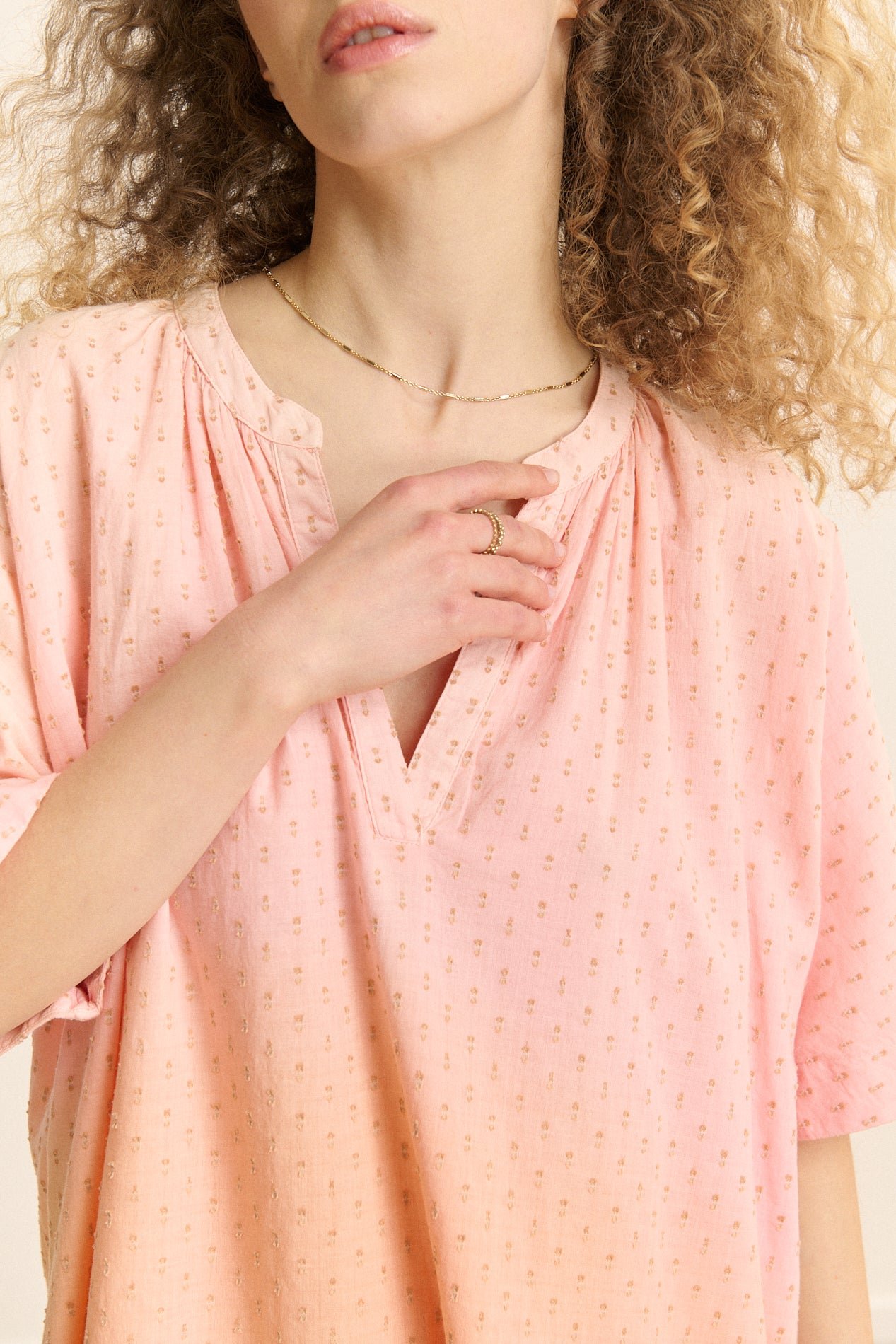 Robe midi manches courtes GARANCE PARIS Orange