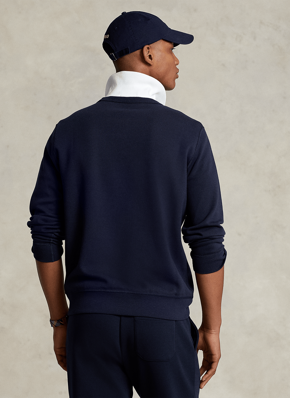 Sweatshirt mit eng anliegendem Ausschnitt und Sticklogo POLO RALPH LAUREN Blau
