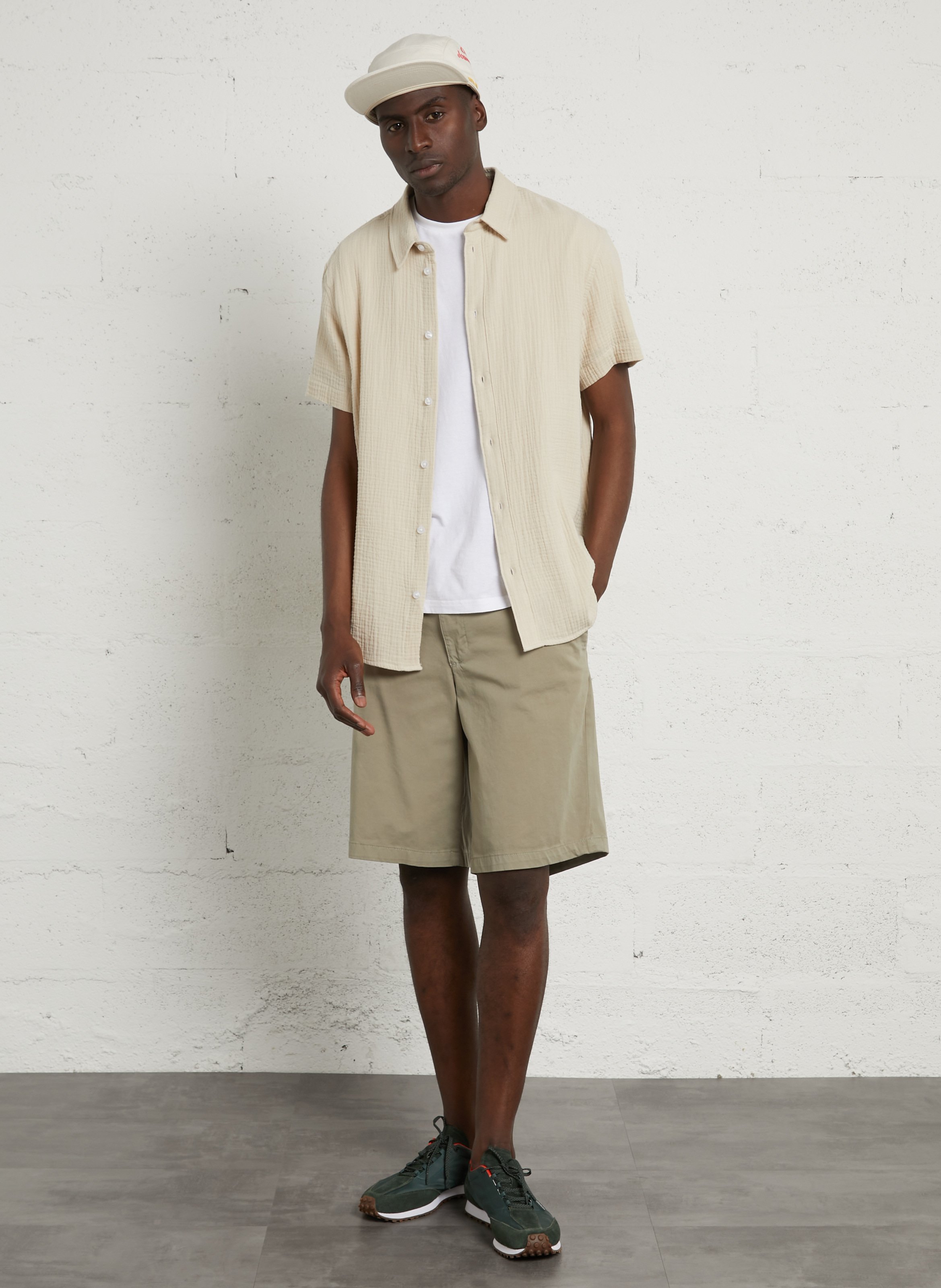 Short en coton mélangé CASUAL FRIDAY Vert