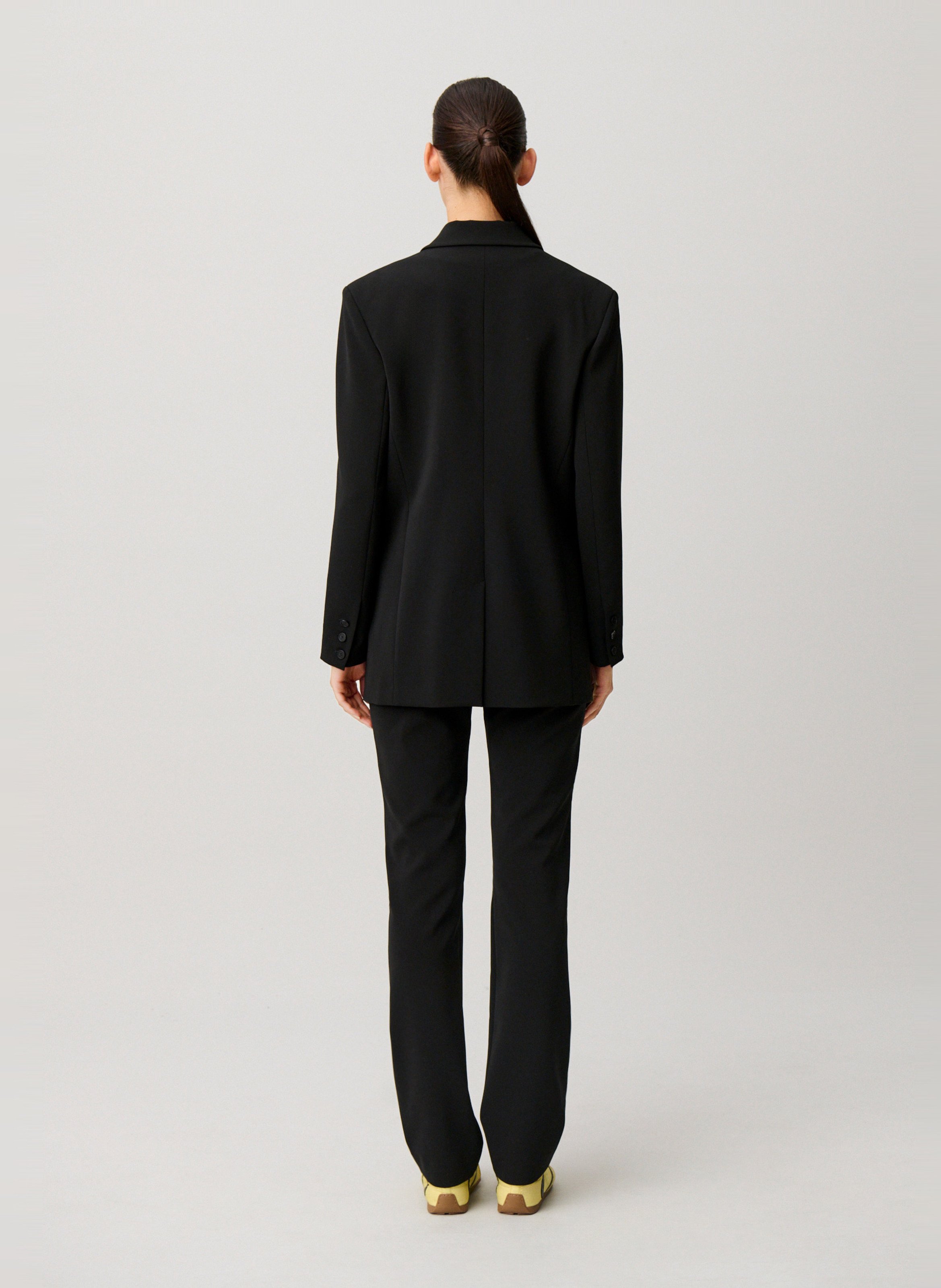 Straight tailored blazer with double-breasted buttons CLAUDIE PIERLOT Black