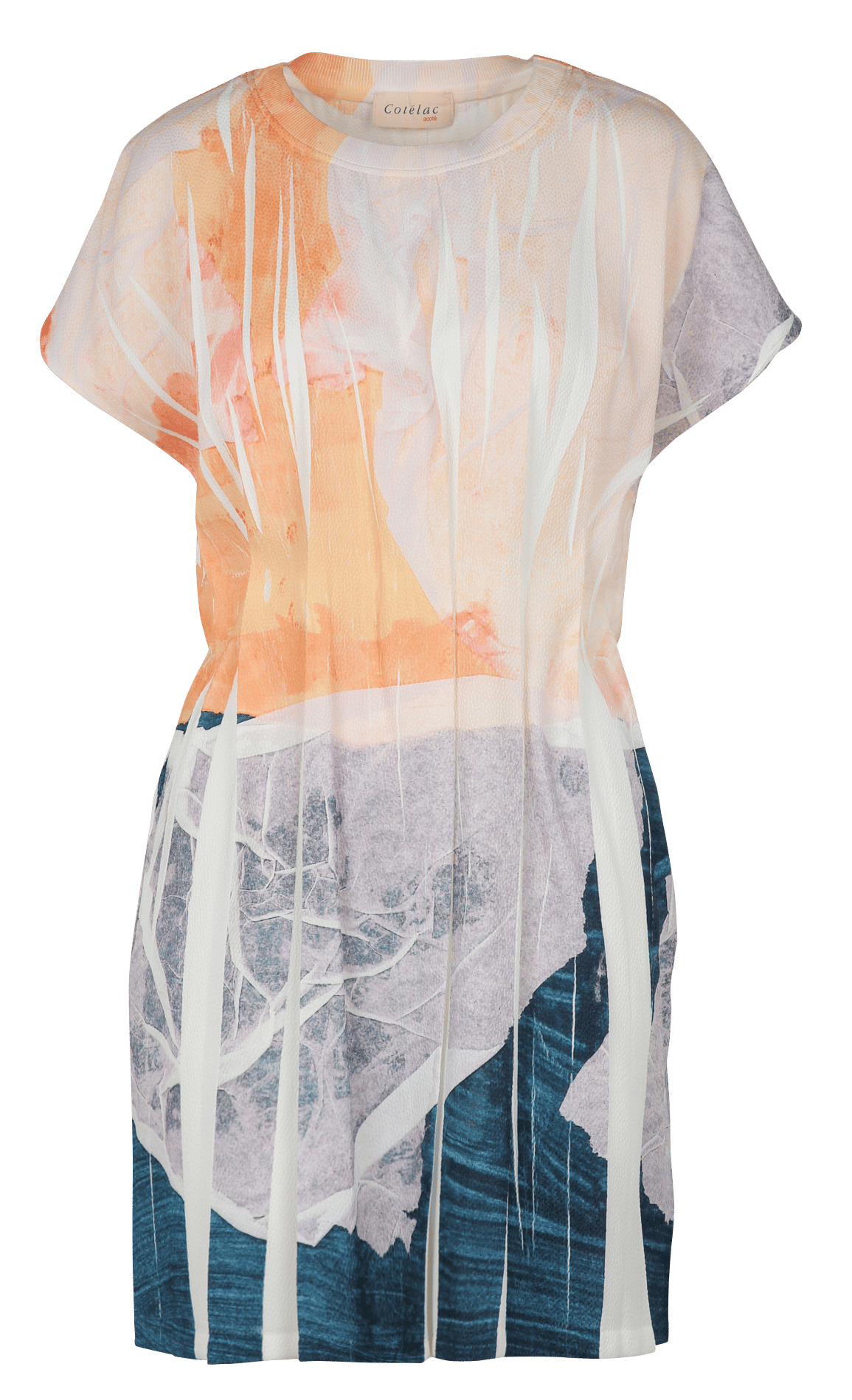 Kurzes Kleid - tailliert, mit Print COTELAC ACOTE Mehrfarbig
