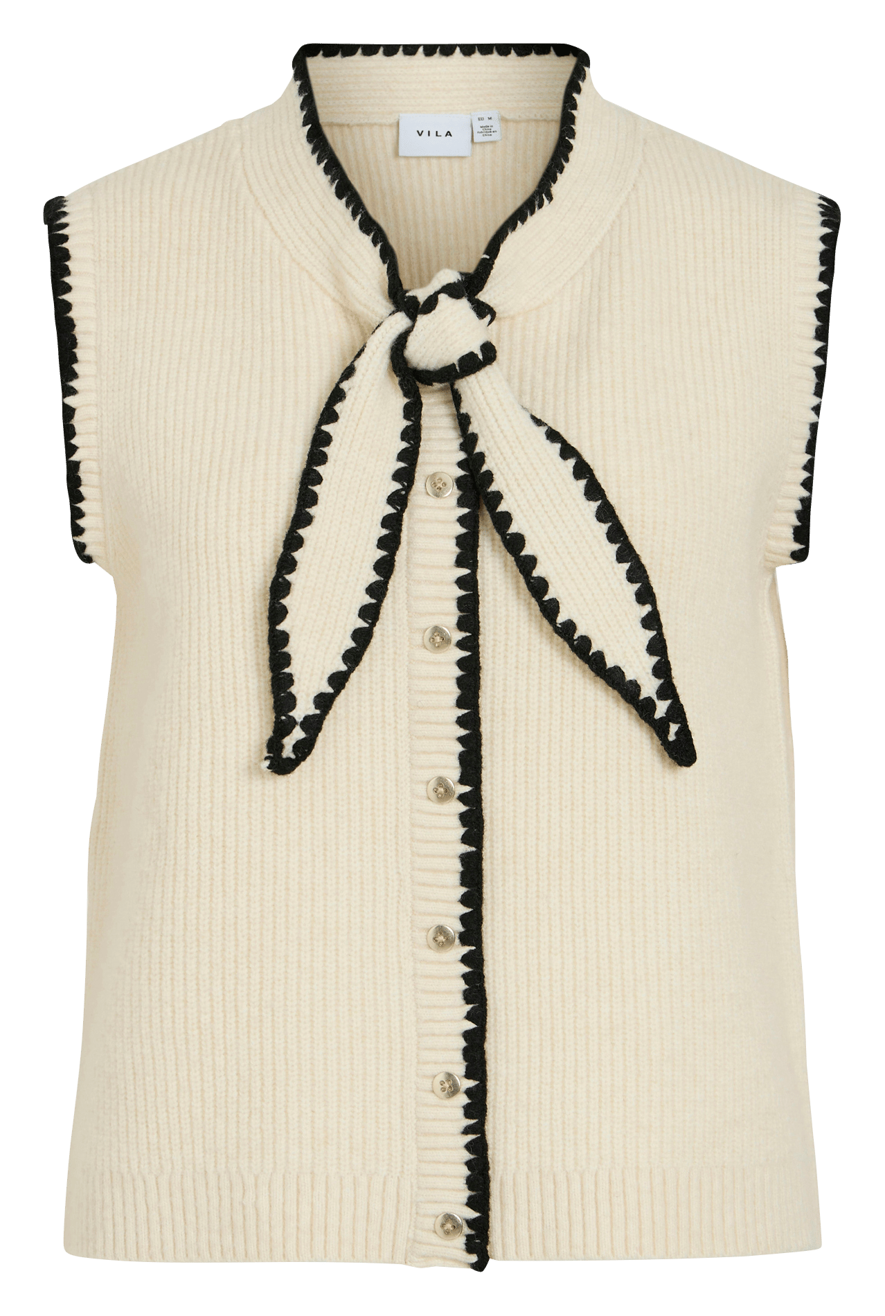 Gilet col lavallière  VILA Beige
