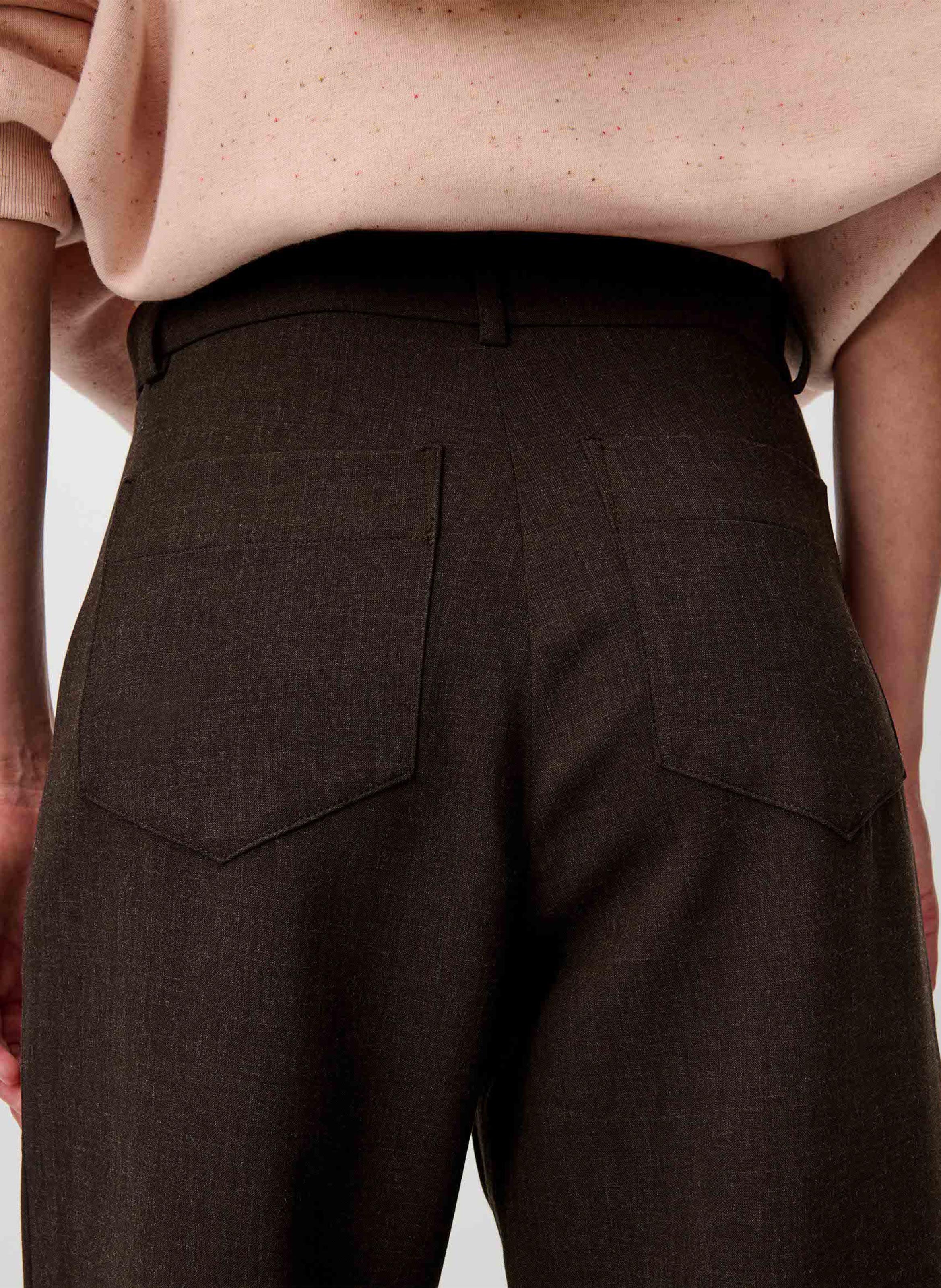 Pantalon droit à jambes raccourcies | Gris SESSUN Femme