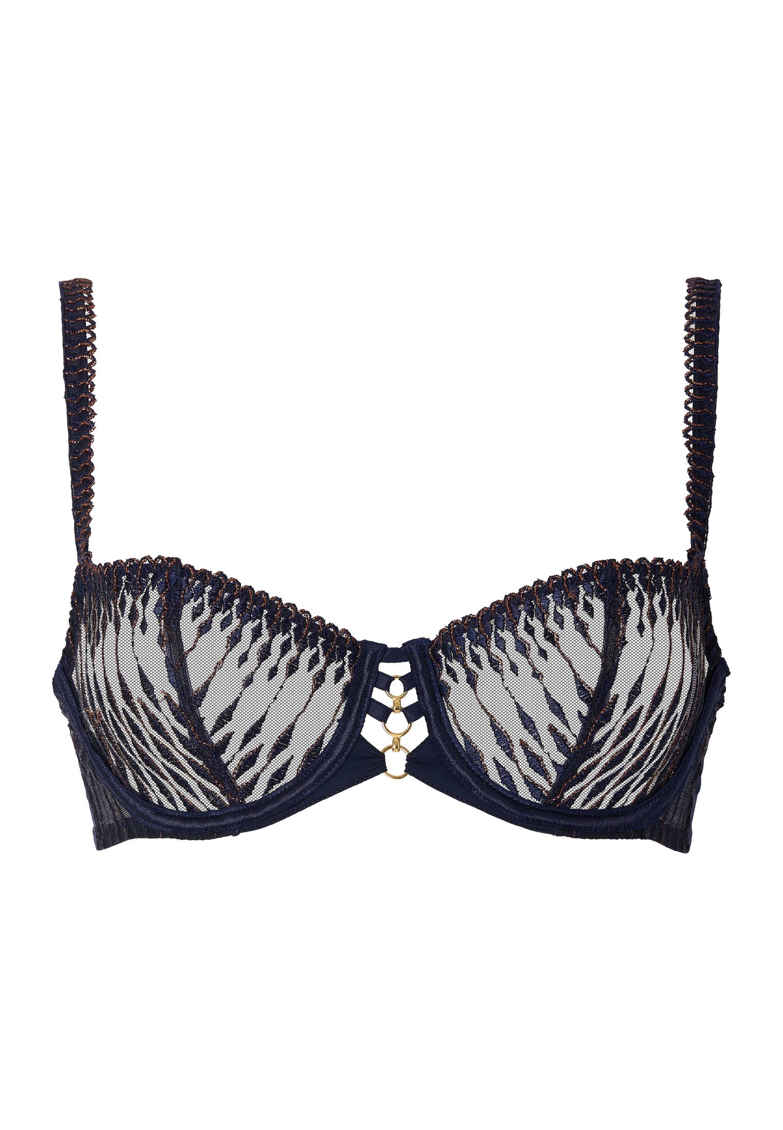 Underwired push-up bra AUBADE Blue