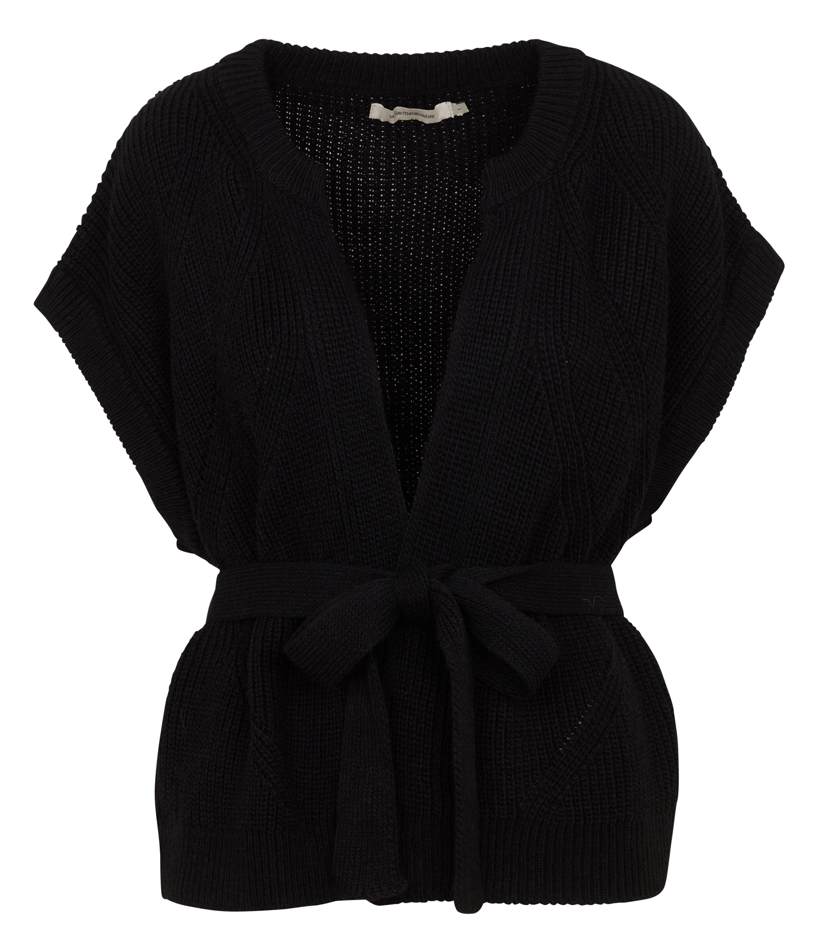 Sleeveless oversized ribbed cardigan LA FEE MARABOUTEE