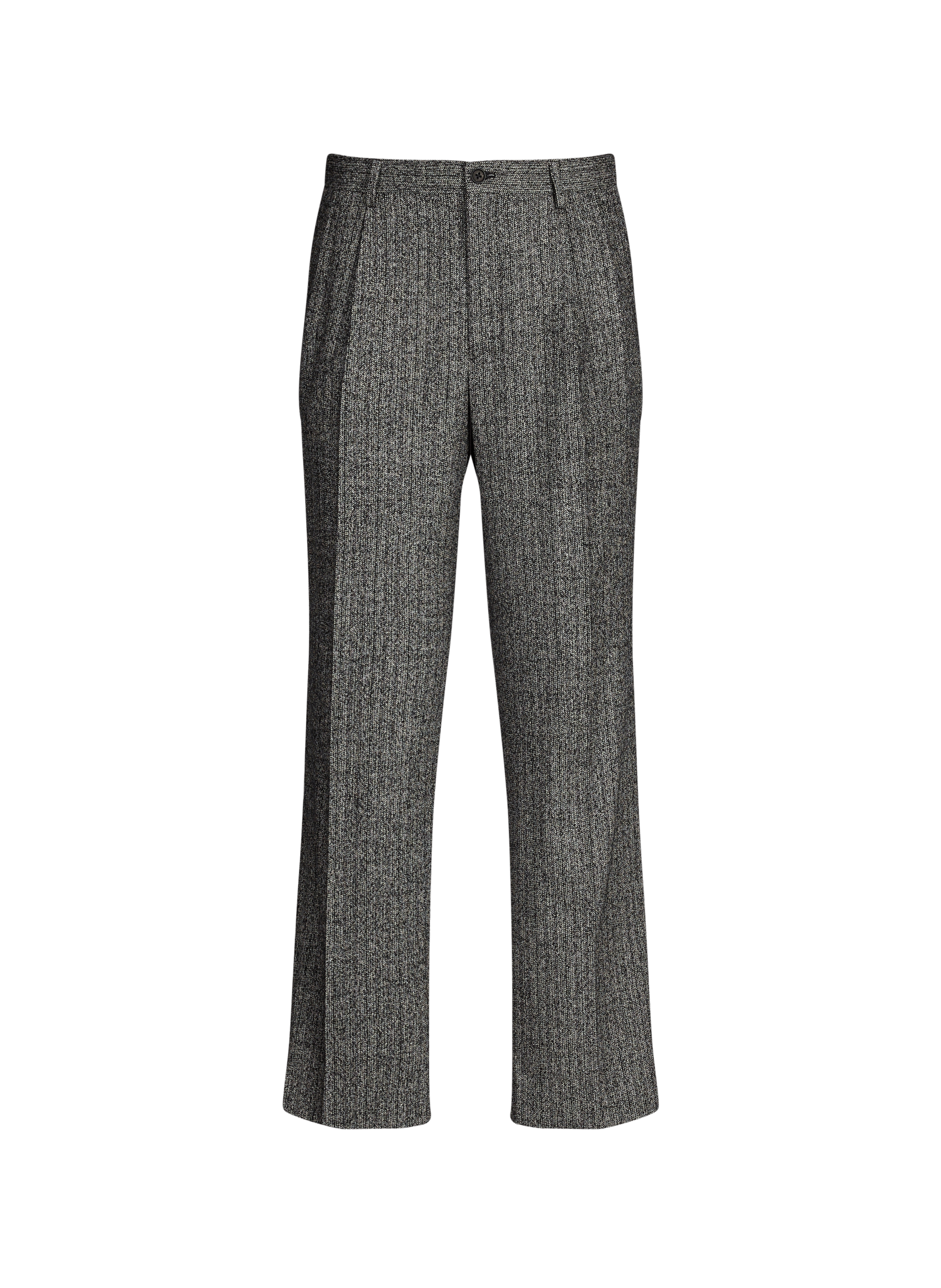 Tweed wool and silk blend suit trousers SAISON 1865 Black