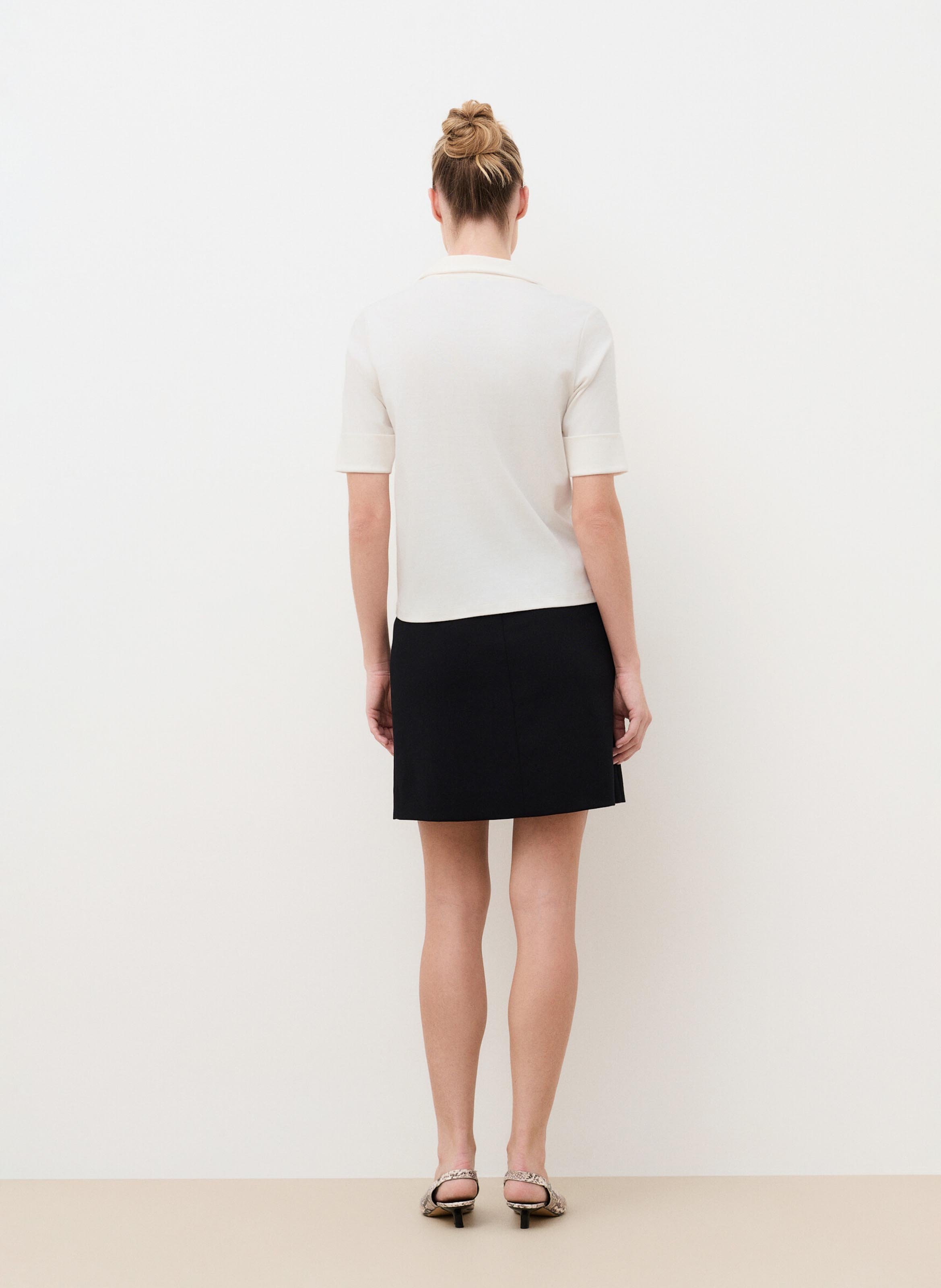 Polo droit en coton CAROLL Beige