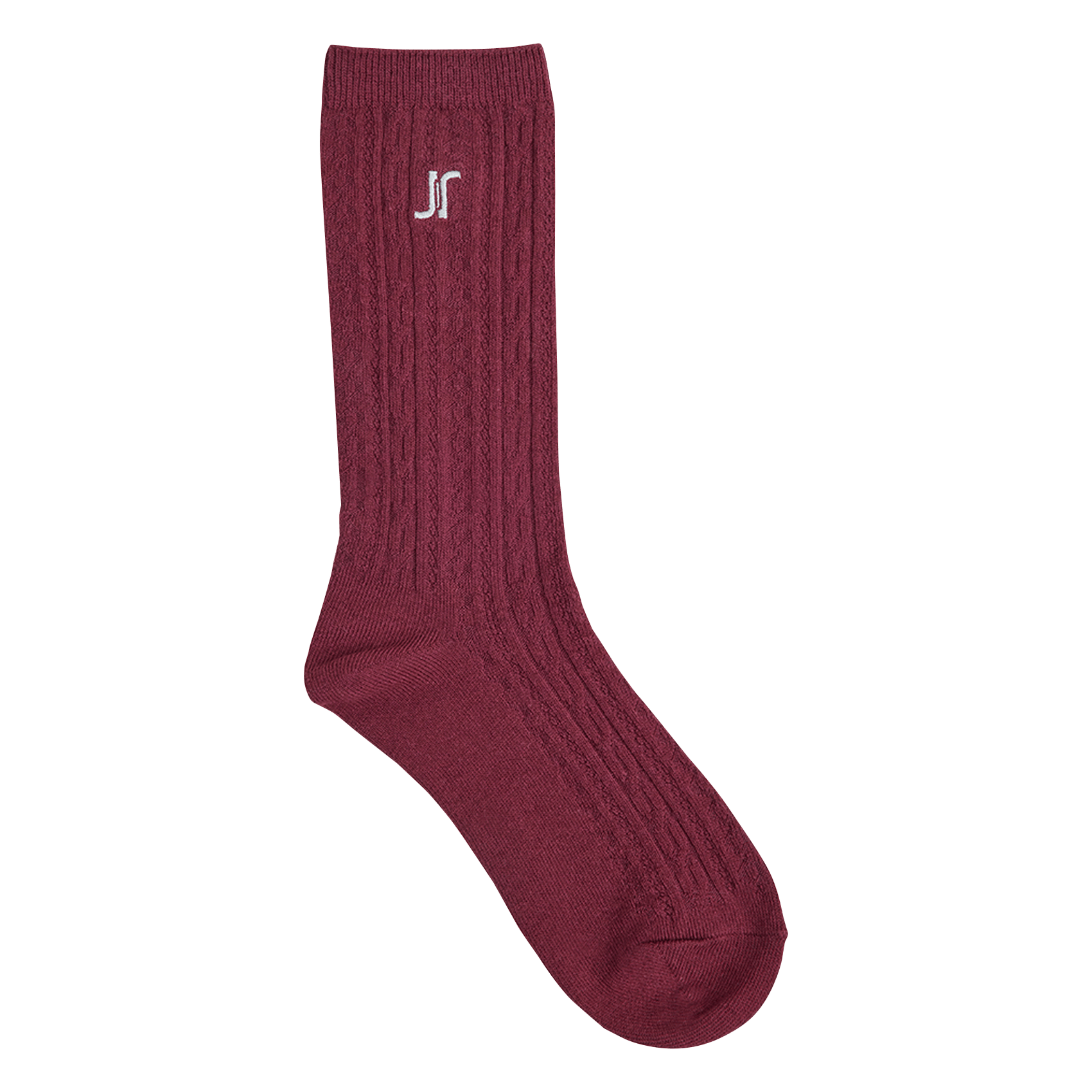 Braided socks with embroidered brand. JONAK Red