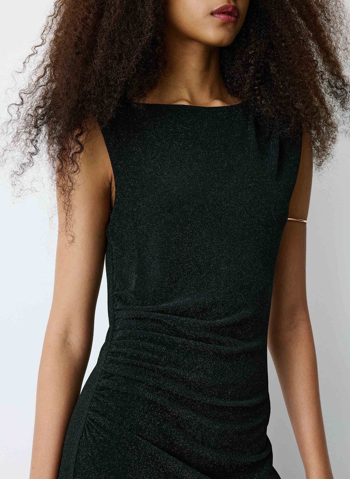 Robe longue sans manches métallisée GRACE ET MILA Noir