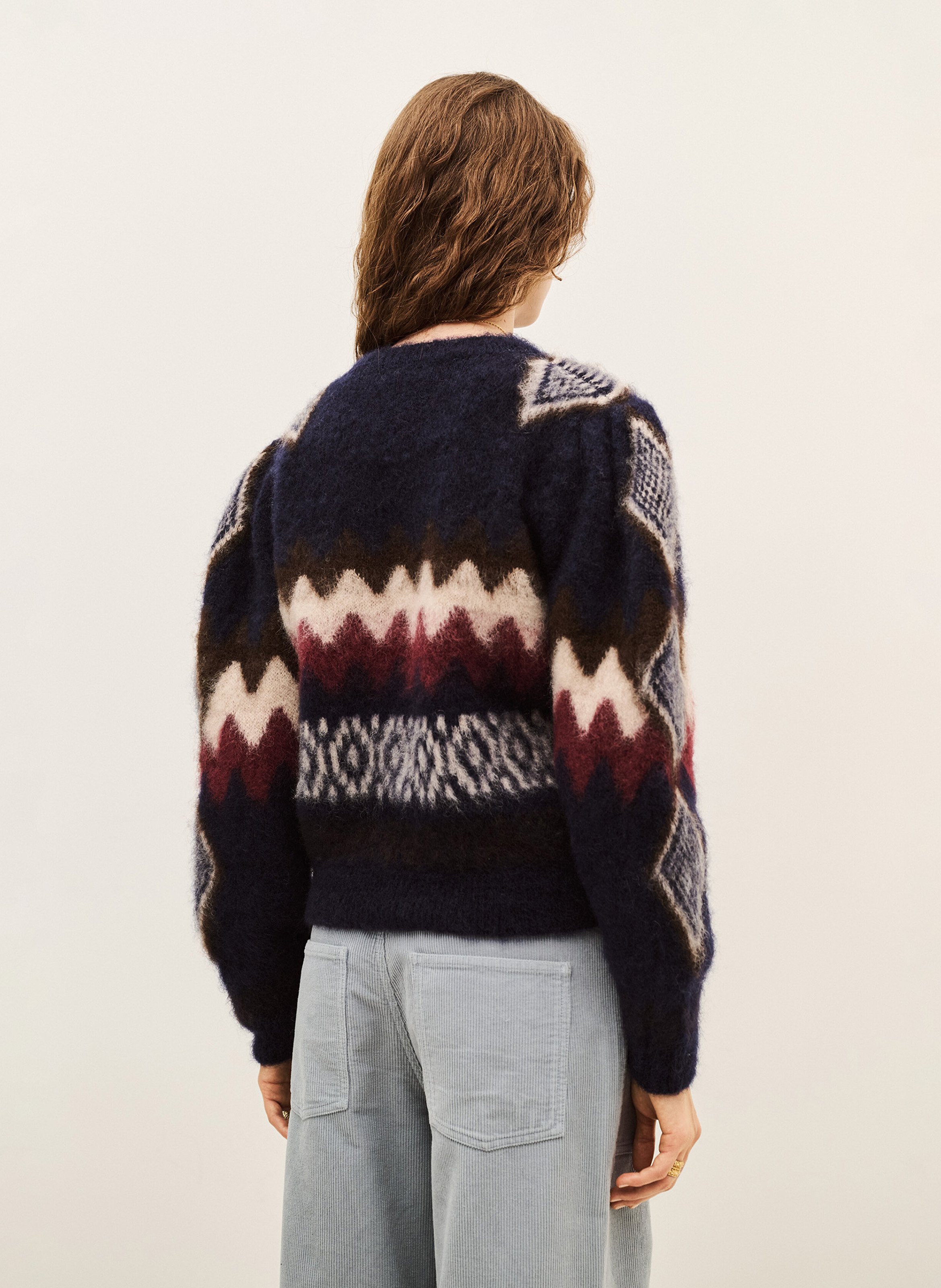 Pull ample imprimé en laine mélangée BA&SH Multicolore
