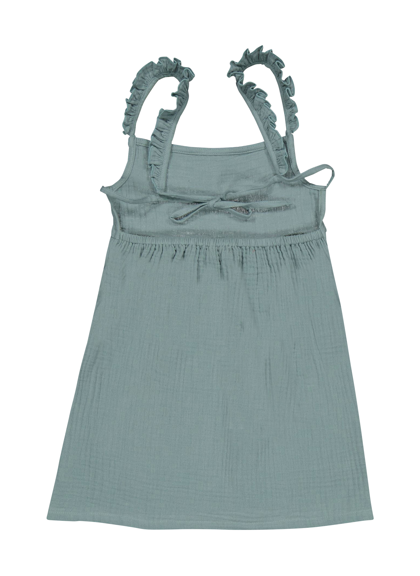 Robe courte en gaze de coton bio PETITE LUCETTE Bleu