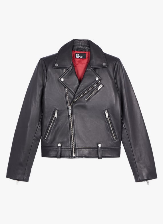 Leather Biker Jacket Bla01 The Kooples Women FCUI29001K BLA01 BLA01 Place des Tendances Europe