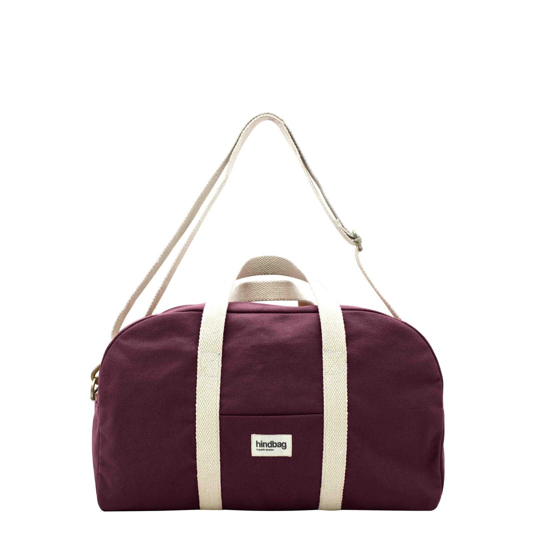 Cotton weekend bag CHARLIE Prune