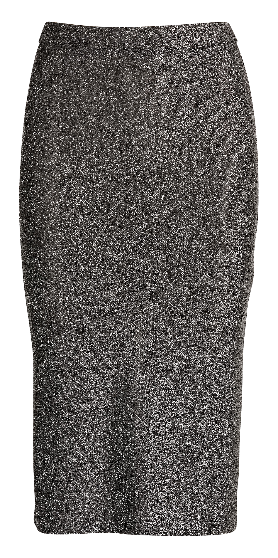 Halflange, nauwsluitende rok met split middenachter KARMA KOMA Zilver