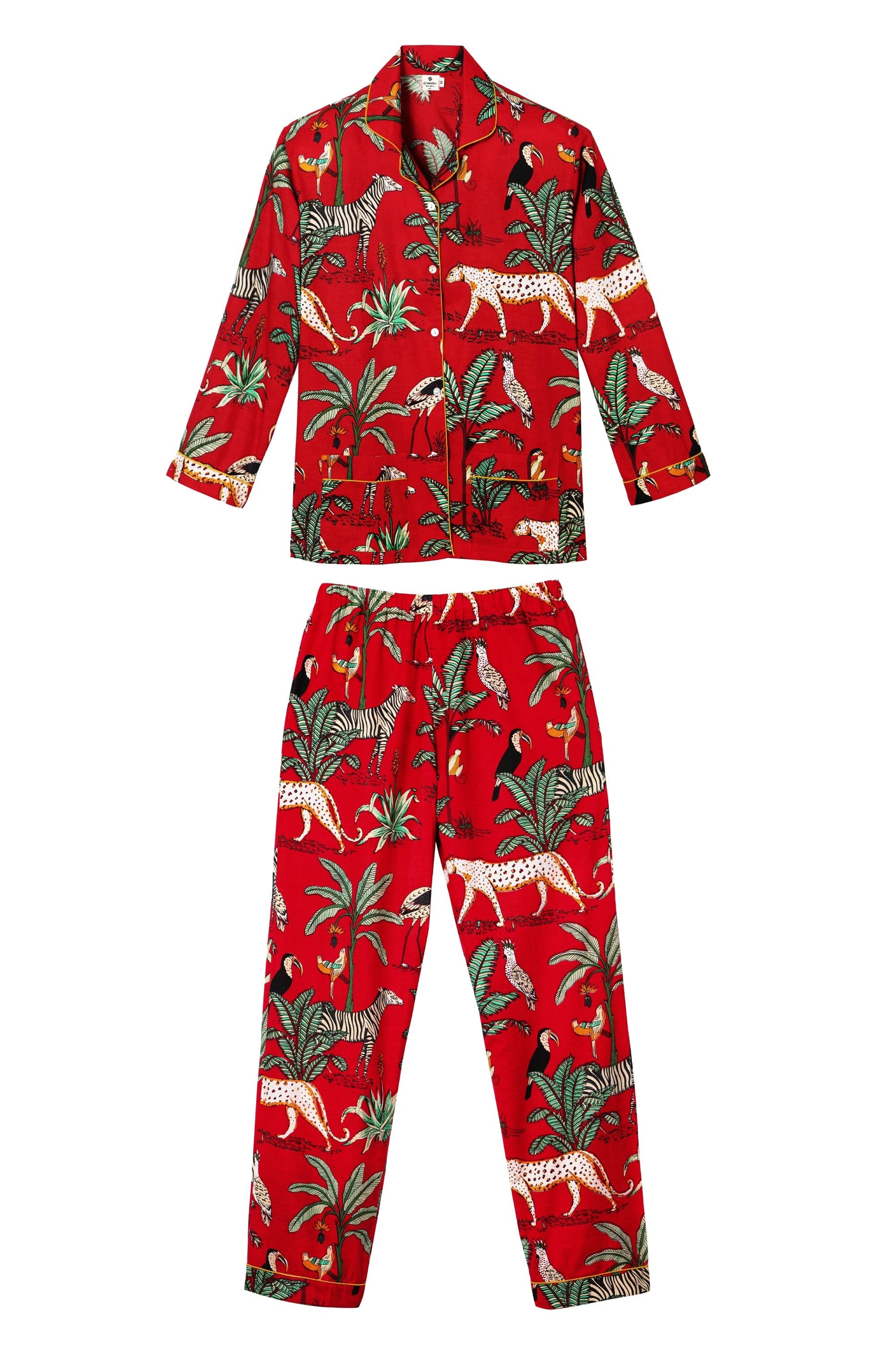 Pyjama coton imprime GERMAINE DES PRES Multicolore