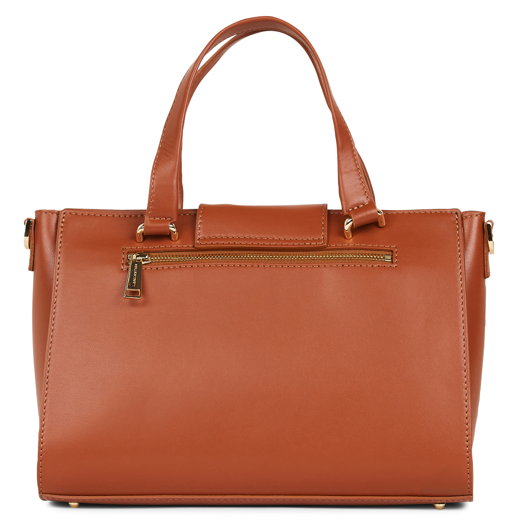 Leather tote bag LANCASTER PARIS Brown