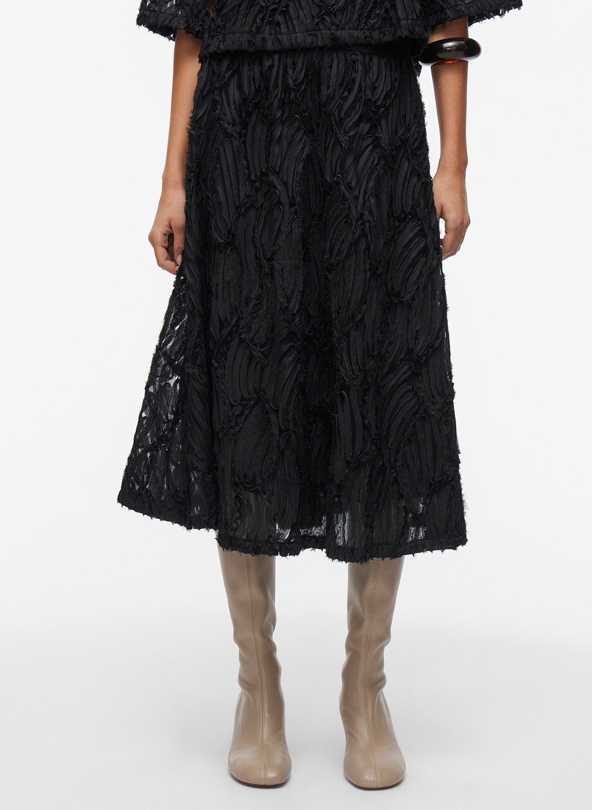 A-line midi skirt ROUGE EDIT Grey