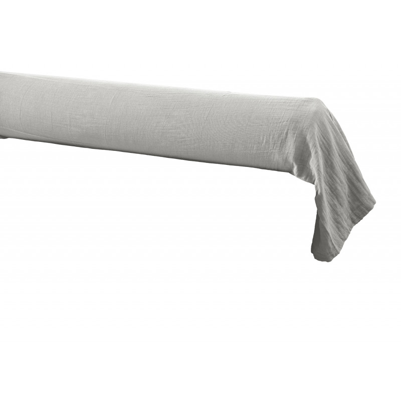 100% Pure Cotton Bolster Pillowcase L'EFFET PAPILLON Grey