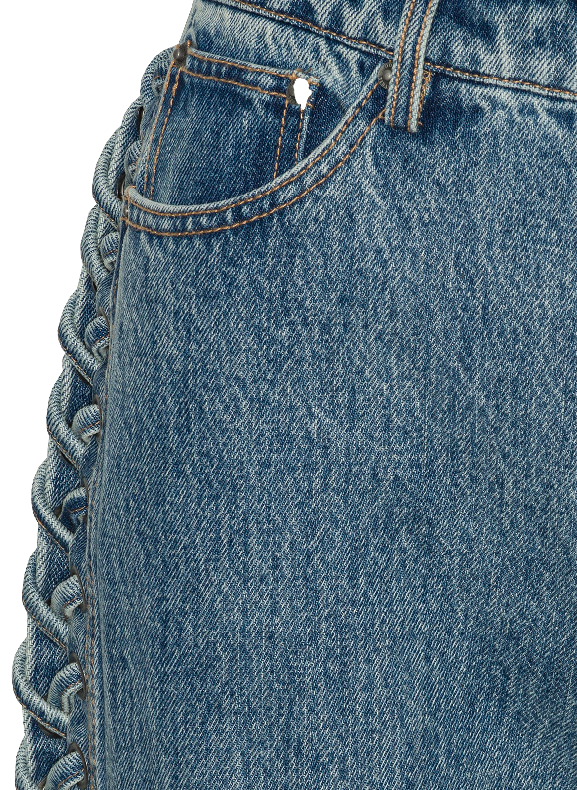 Jean droit en coton bio ROTATE Bleu