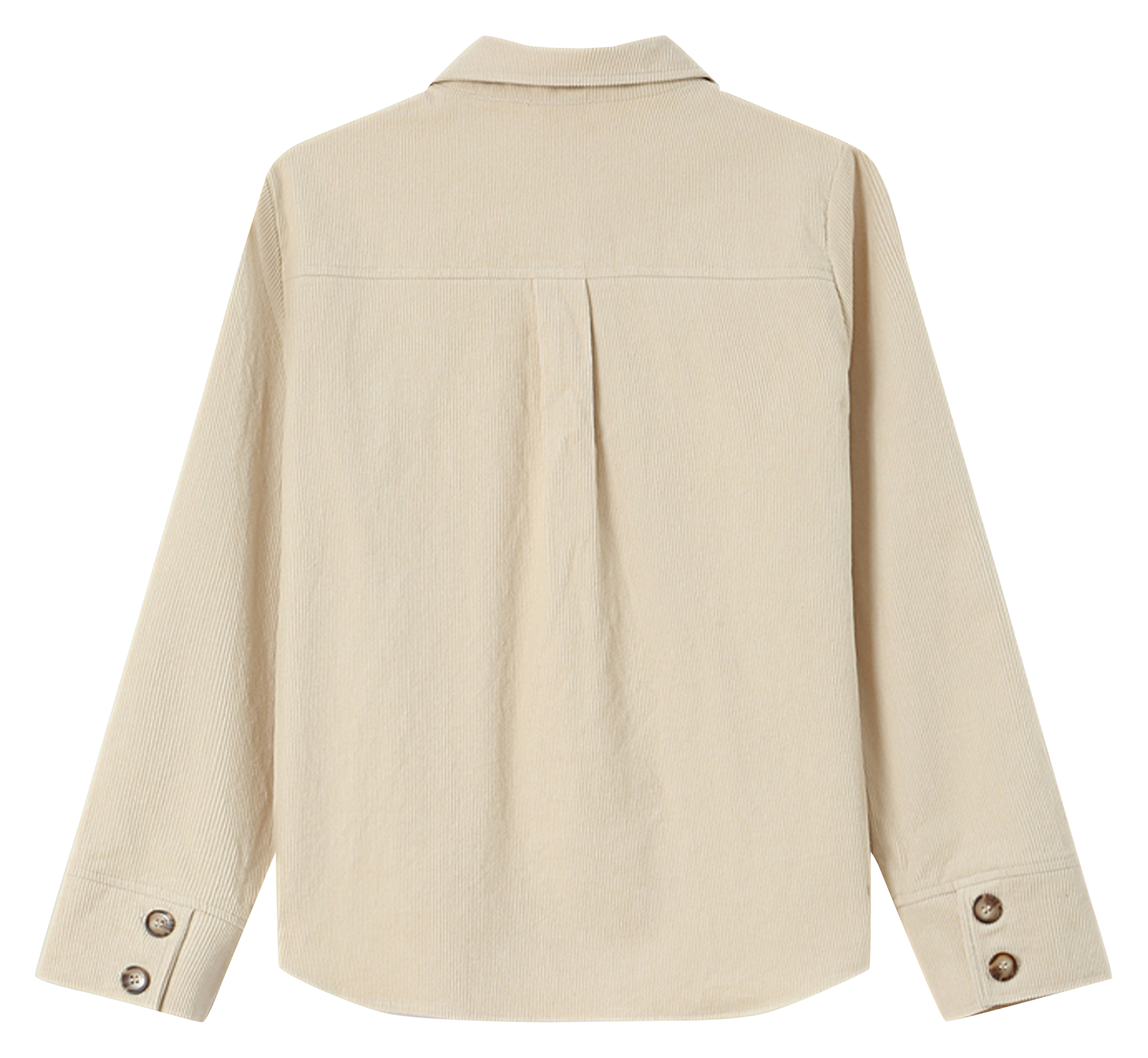 Chemise col classique manches contrastantes en coton GRACE ET MILA White