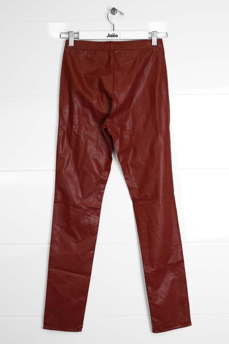 Slim leather pants ISABEL MARANT ÉTOILE - SECONDE MAIN Red