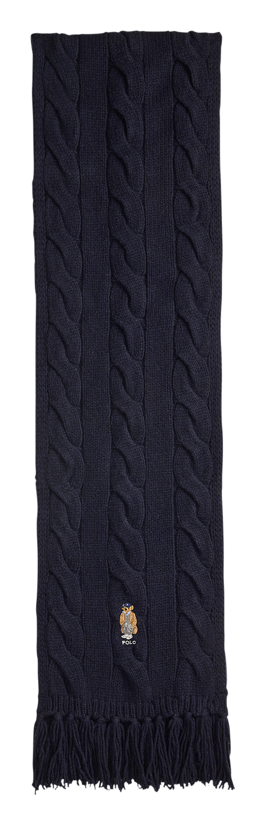 Echarpe torsadée en laine mélangée POLO RALPH LAUREN Bleu