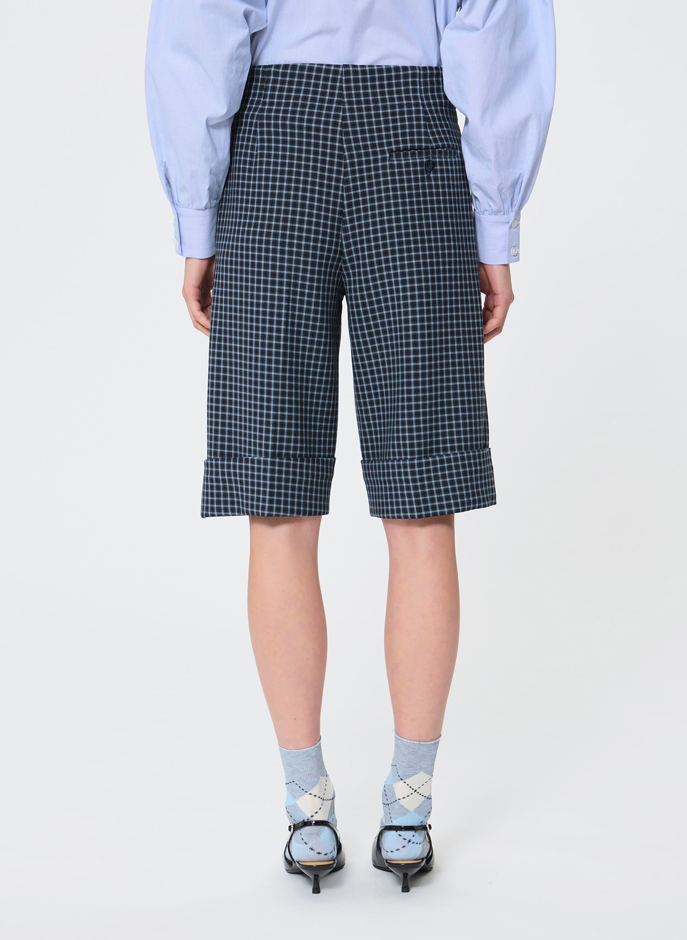 Short à carreaux TARA JARMON Bleu