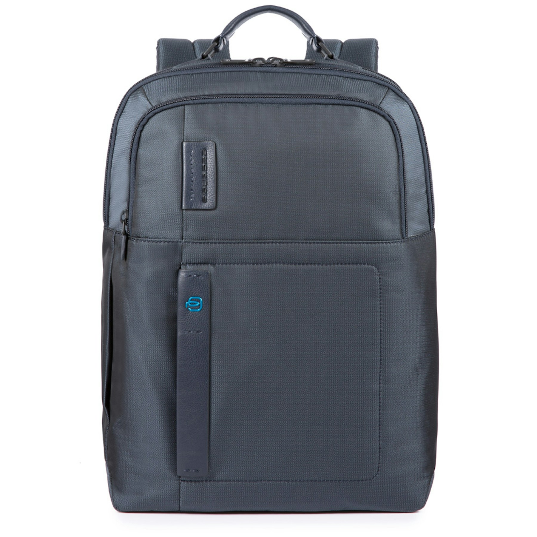 Leather backpack PIQUADRO Blue