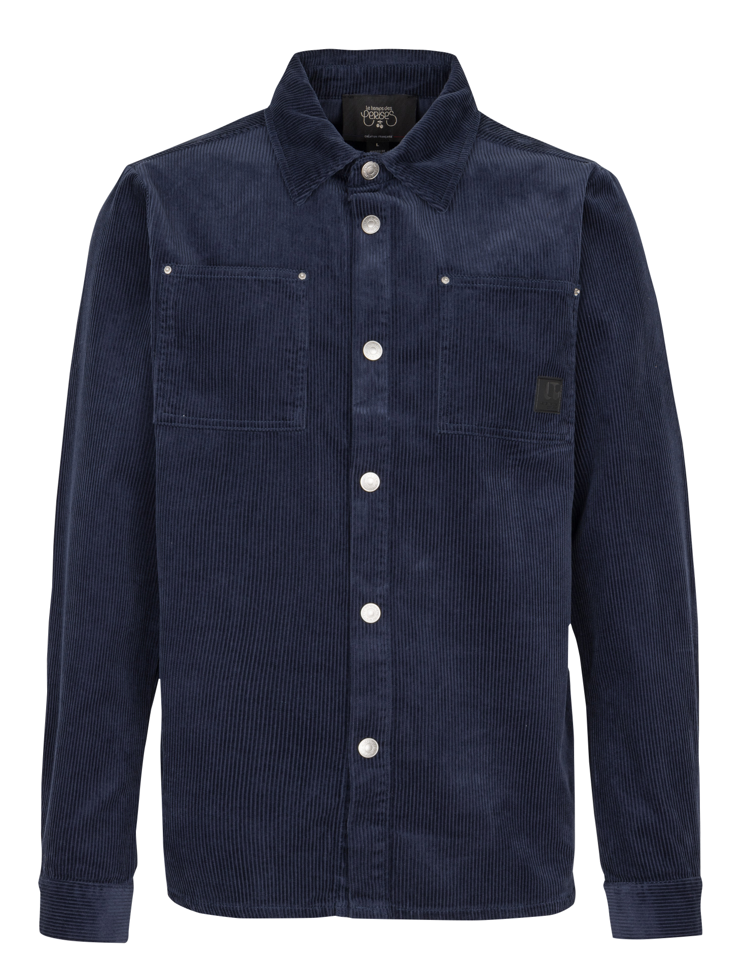 Camicia dritta in velluto a coste LE TEMPS DES CERISES Blu