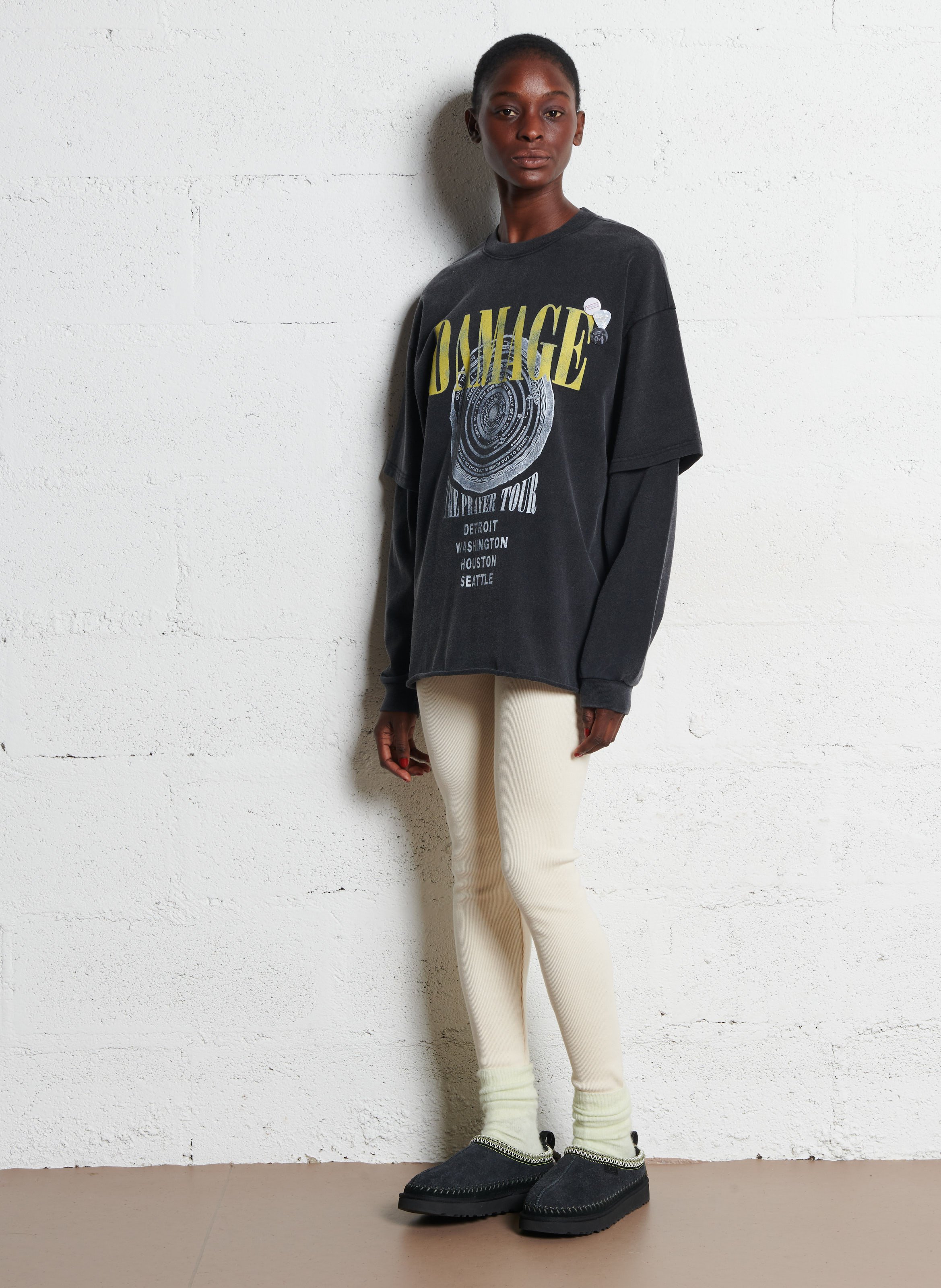 Sweat col rond en coton NEWTONE Gris