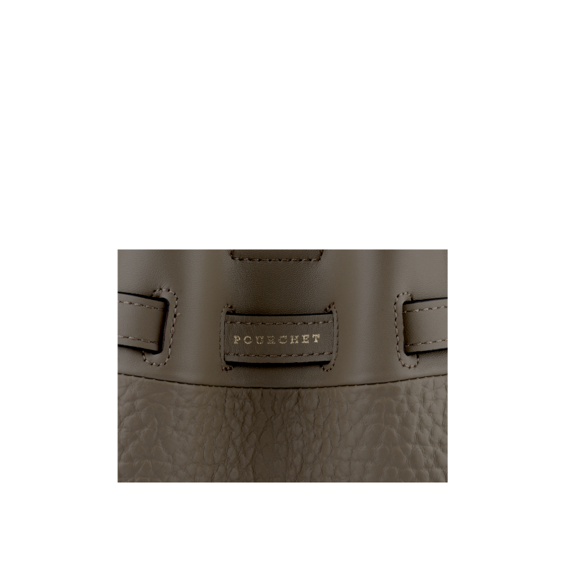 Shoulder bag - cowhide leather POURCHET Brown