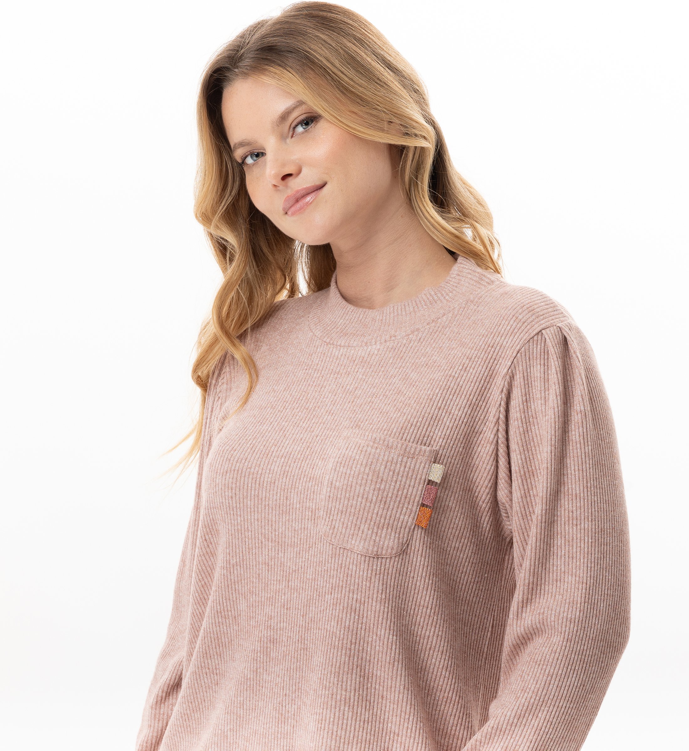 Lurex knitted homewear set LE CHAT Pink
