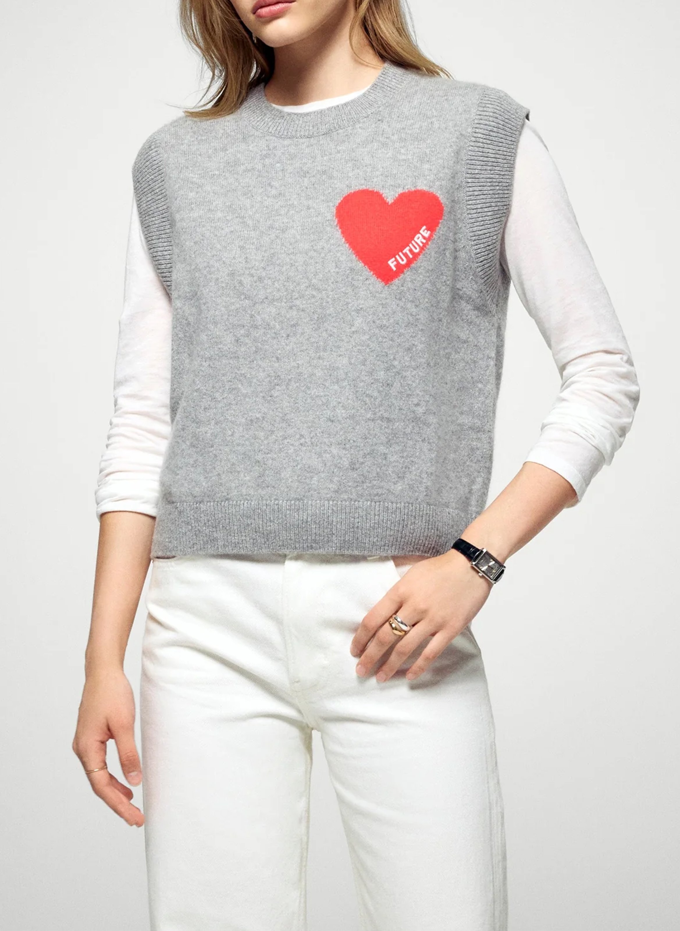 Belted cashmere sweater FROM FUTURE Grey