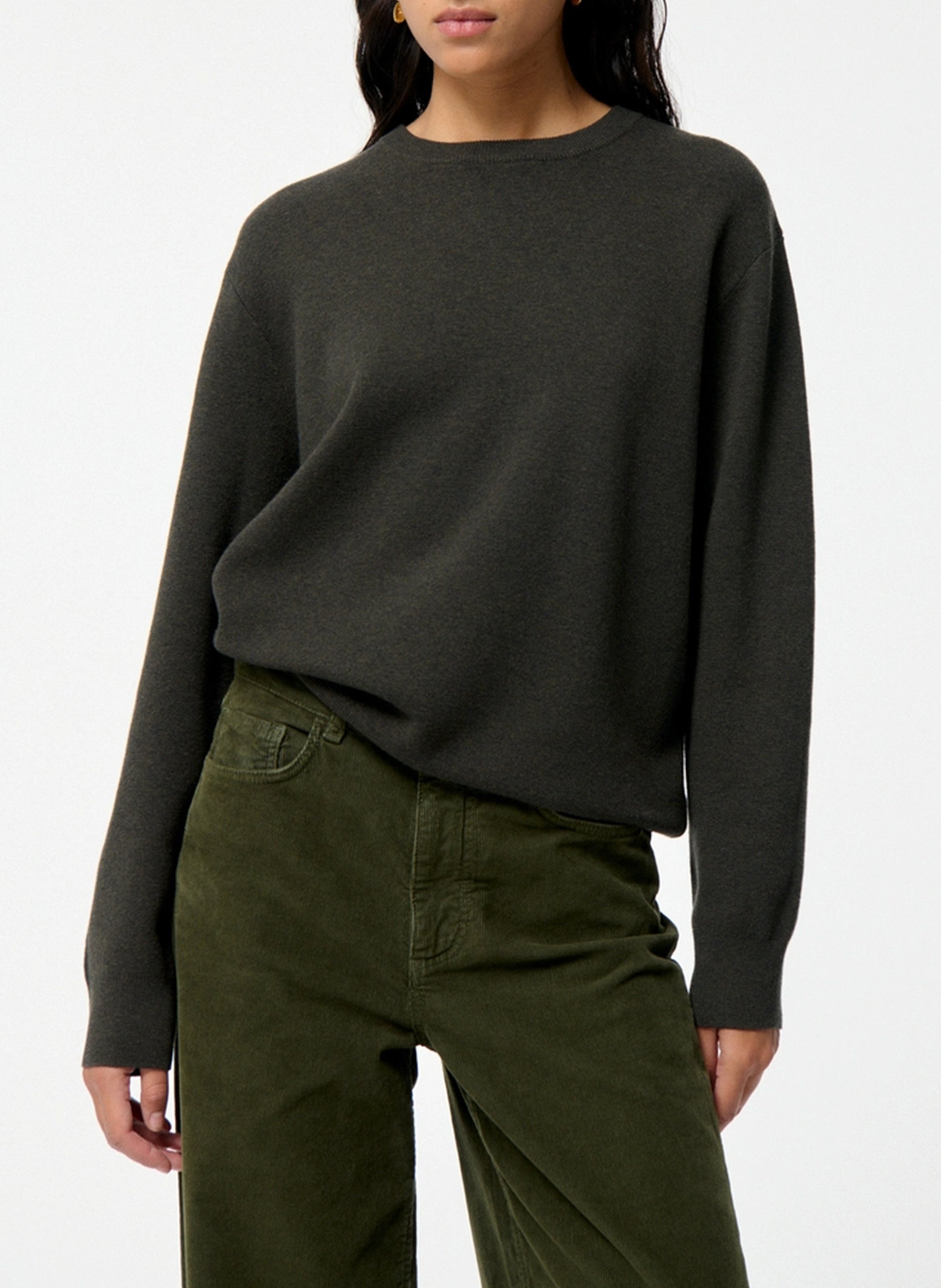 Sweat col rond en laine mélangée VANESSA BRUNO Vert