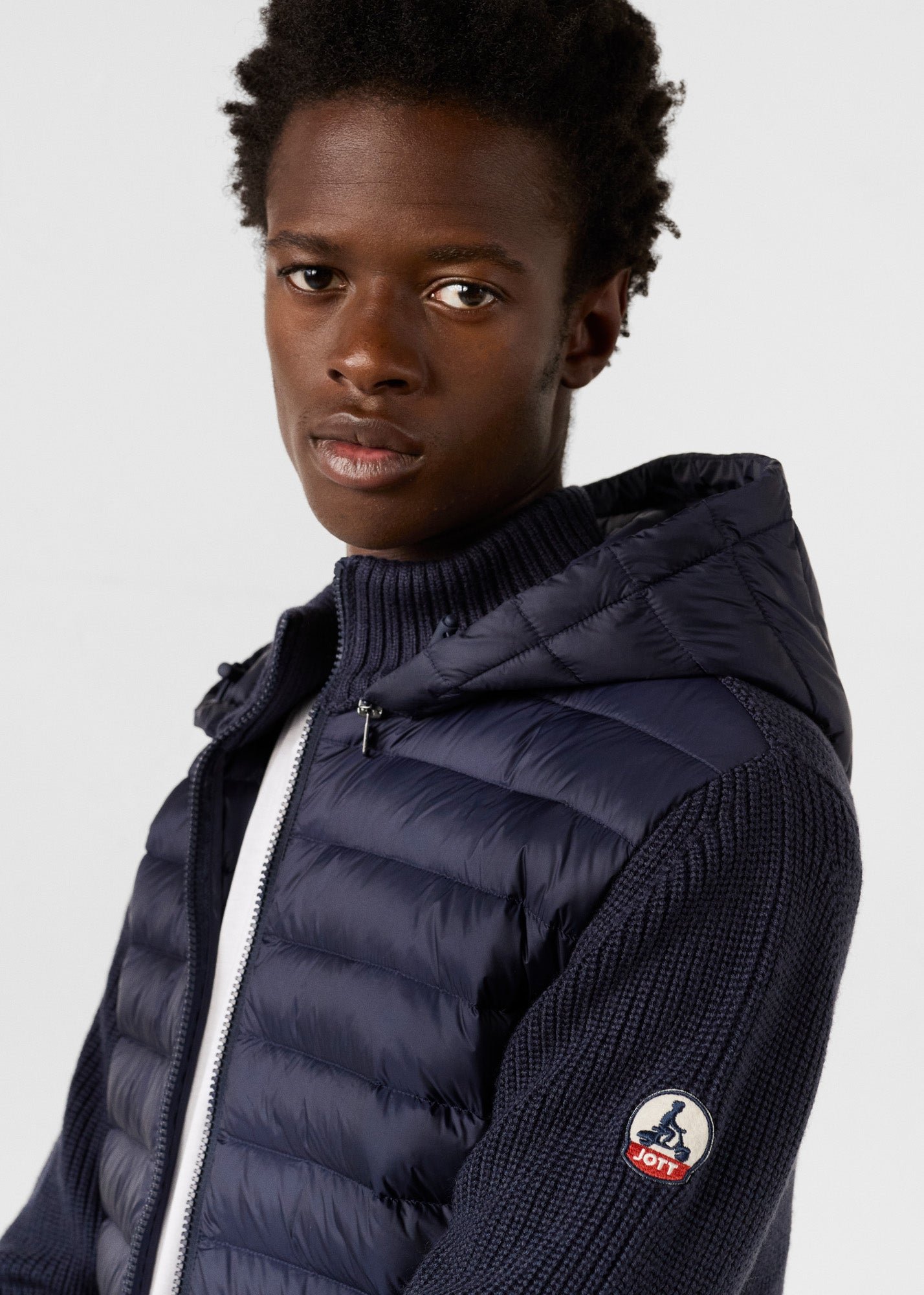 Two-tone jumping down jacket JOTT Blue