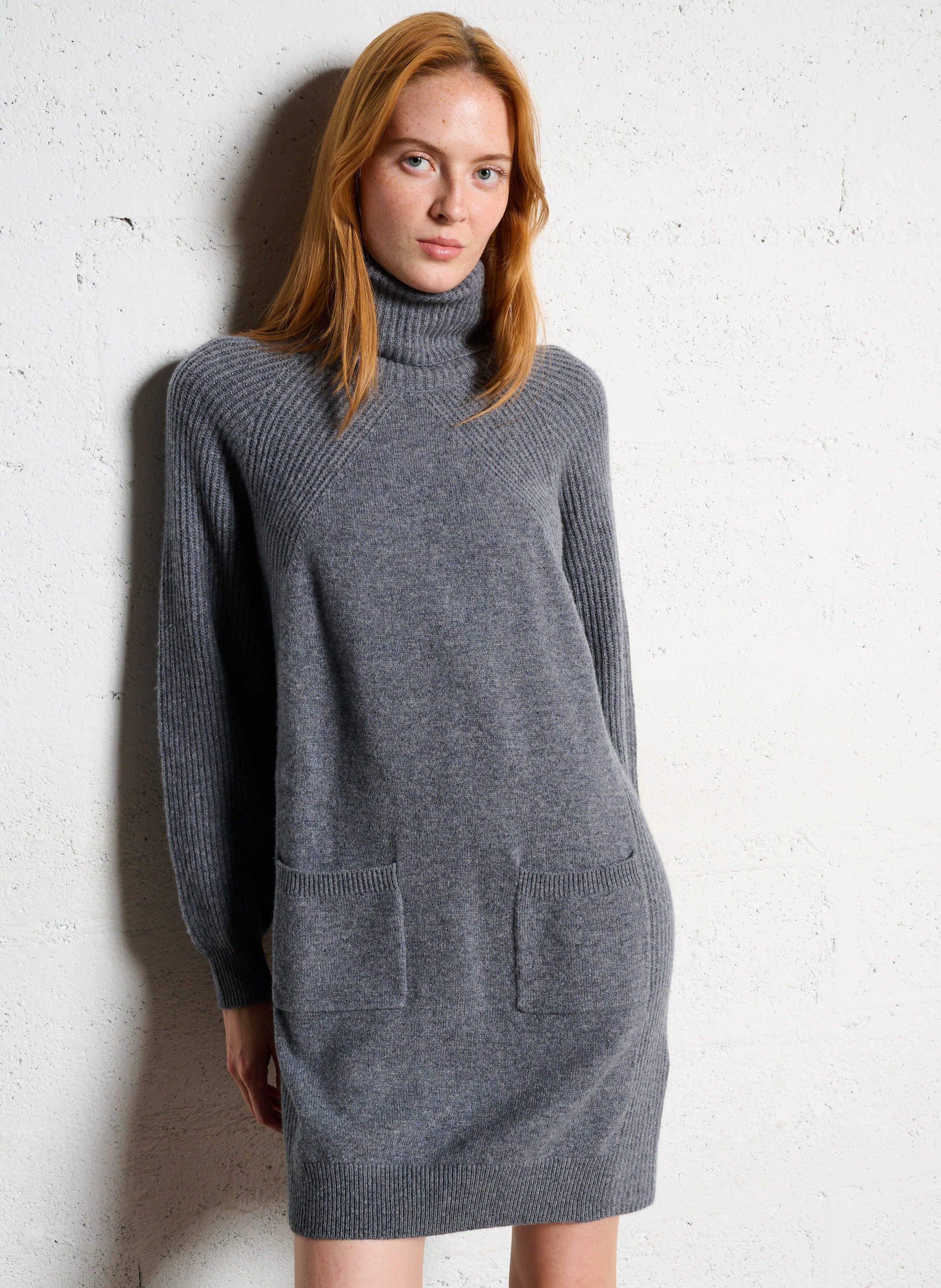 Short wool turtleneck dress LIU JO